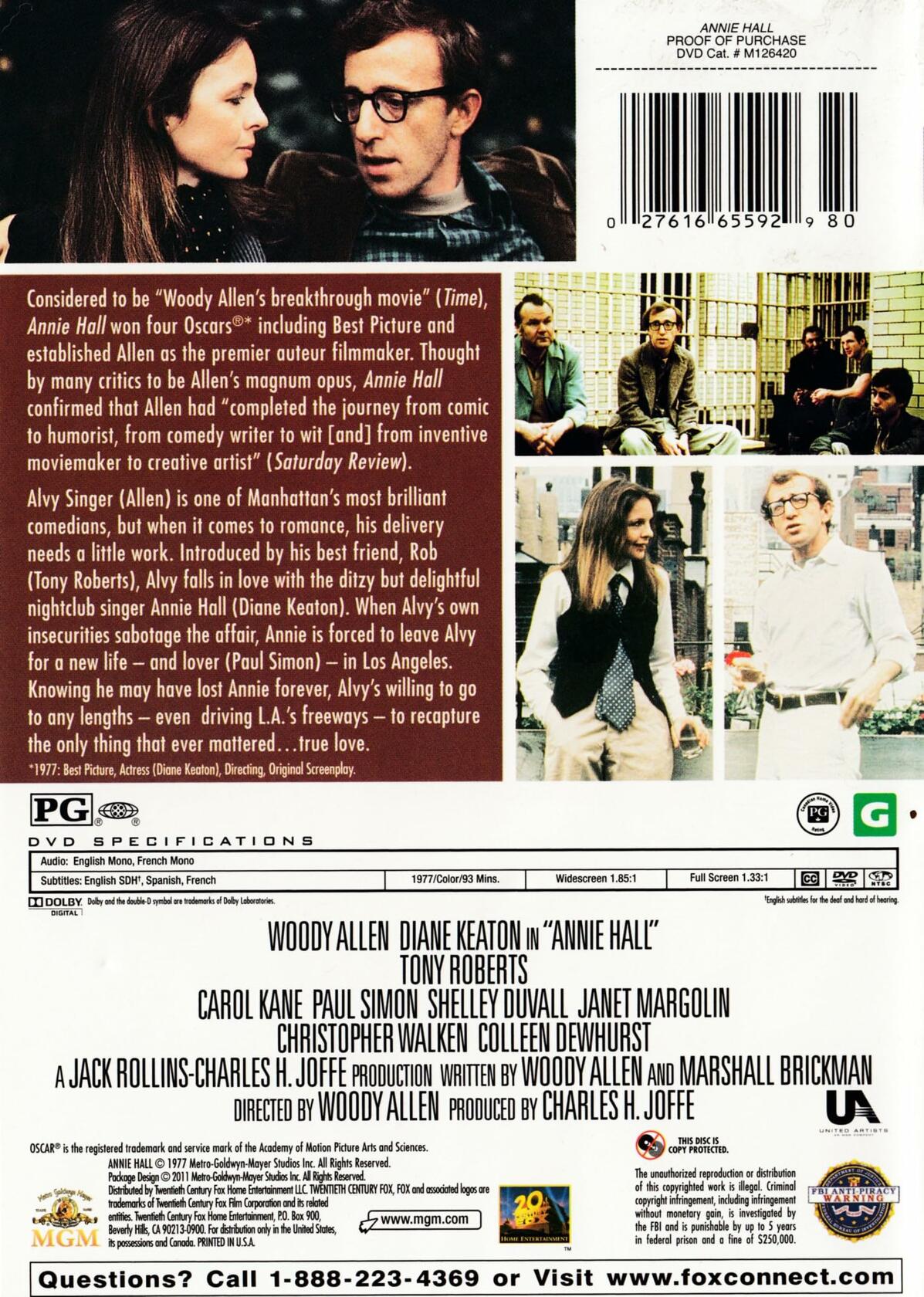 Annie Hall (Widescreen/Full Screen) [DVD] - Very Good
