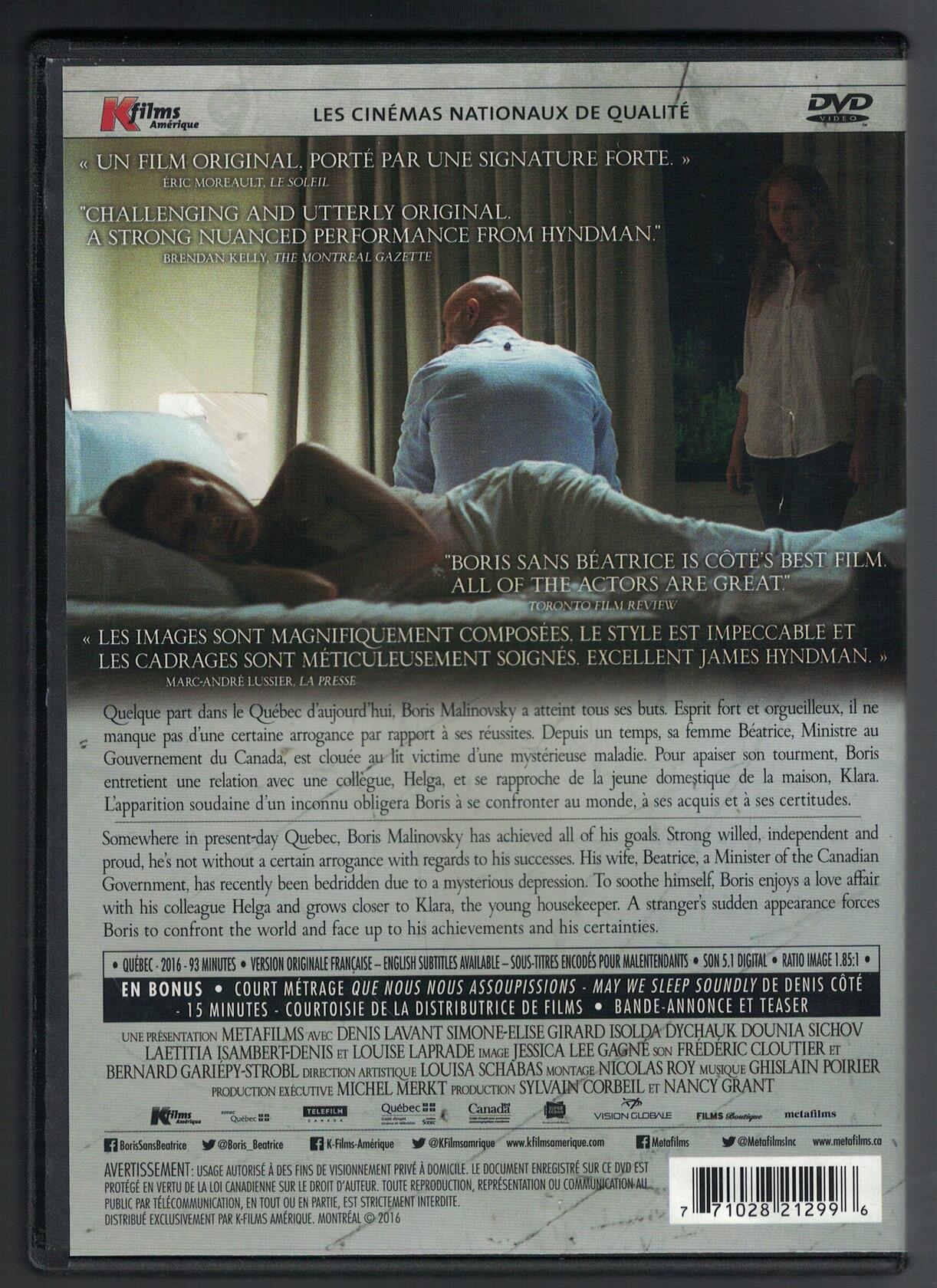 Boris Sans Béatrice (FRENCH LANGUAGE WITH ENGLISH SUBTITLE) - Very Good