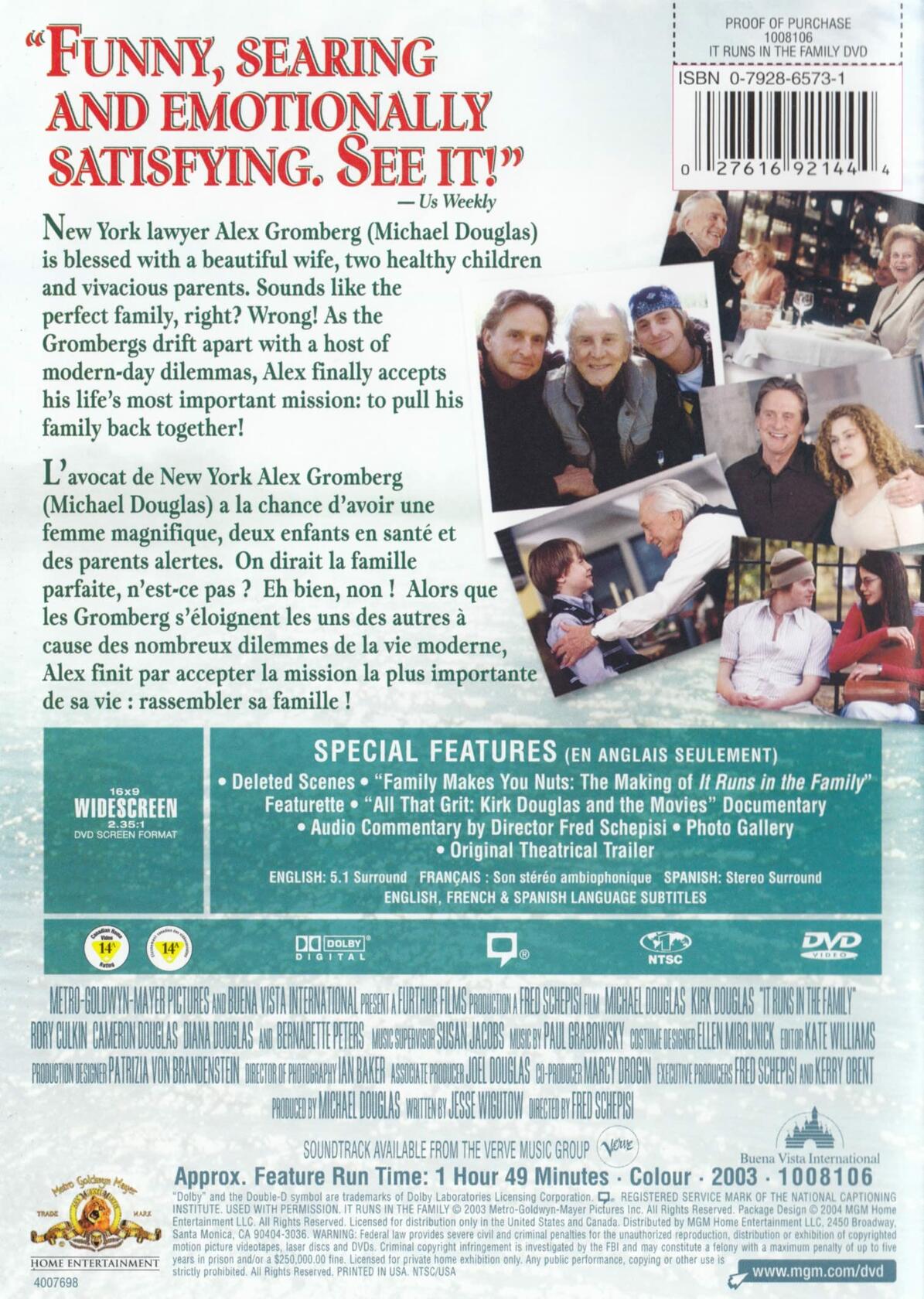 Runs in the Family [DVD] - Very Good