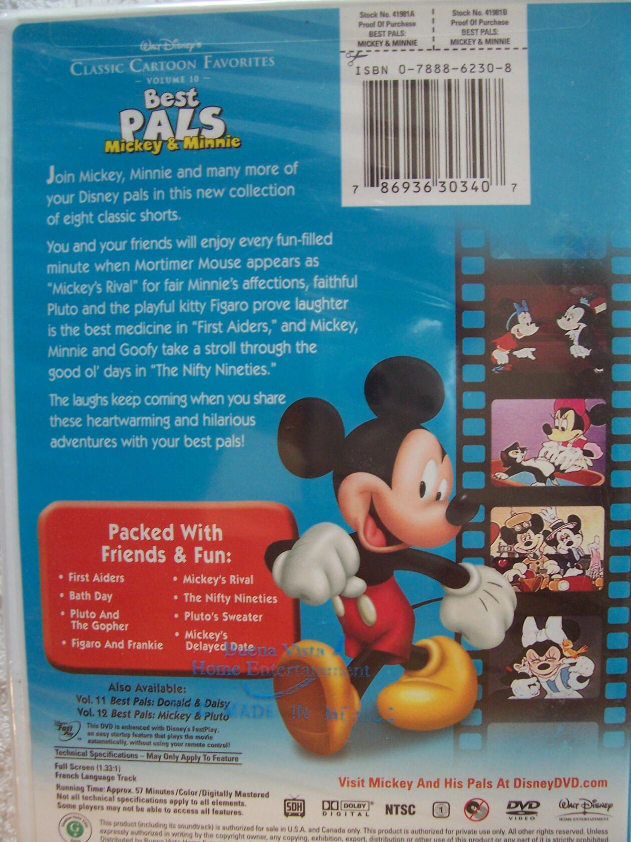 Classic Cartoon Favorites, Vol. 10: Best Pals - Mickey and Minnie [DVD] - Very Good