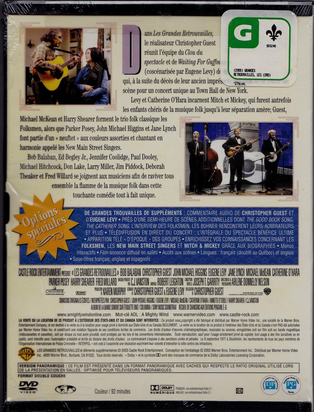 Les Grandes Retrouvailles (English/French) 2003 (Widescreen) Régie au Québec (Cover French)