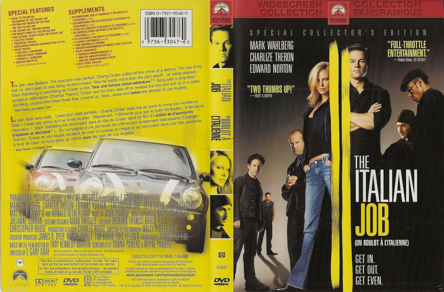 The Italian Job (2003) (Un Boulot a L'Italienne) [DVD] - Very Good