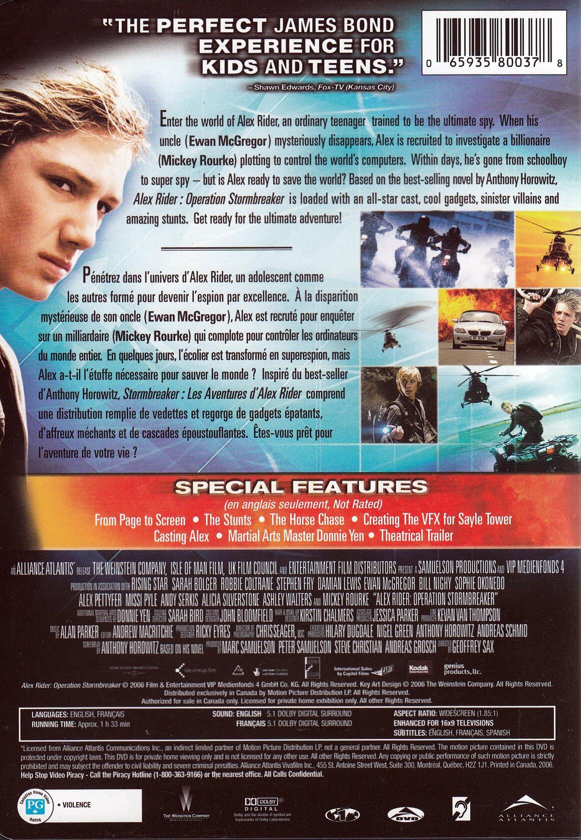 Alex Rider: Operation Stormbreaker (Bilingual) [DVD] - Good