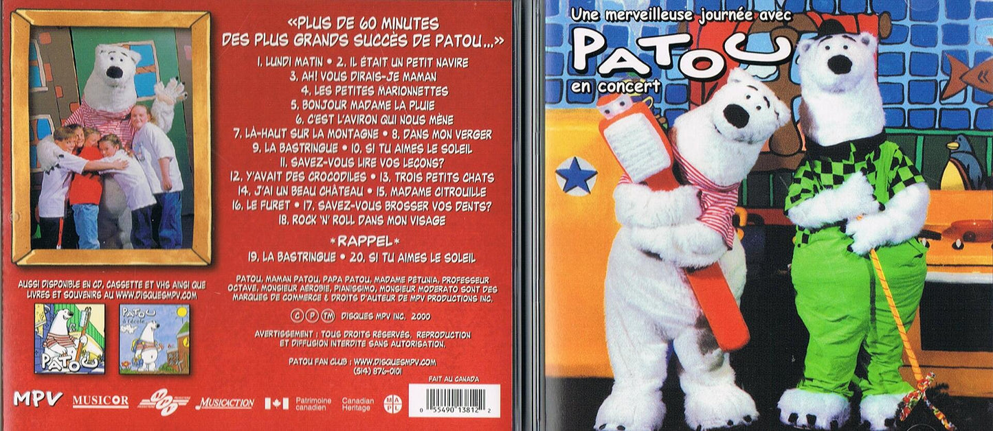 PATOU - UNE MERVEILLEUSE JOURNEE AVEC [Audio CD] PATOU - Very Good