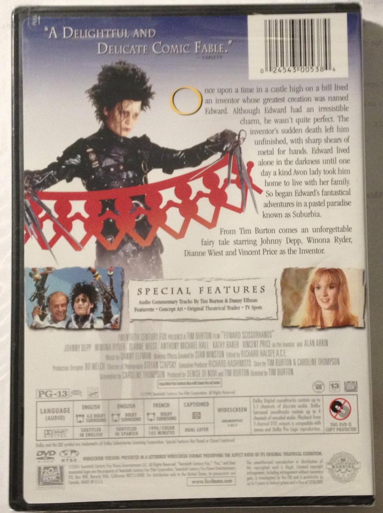 Edward Scissorhands (Bilingual) [DVD] - Very Good