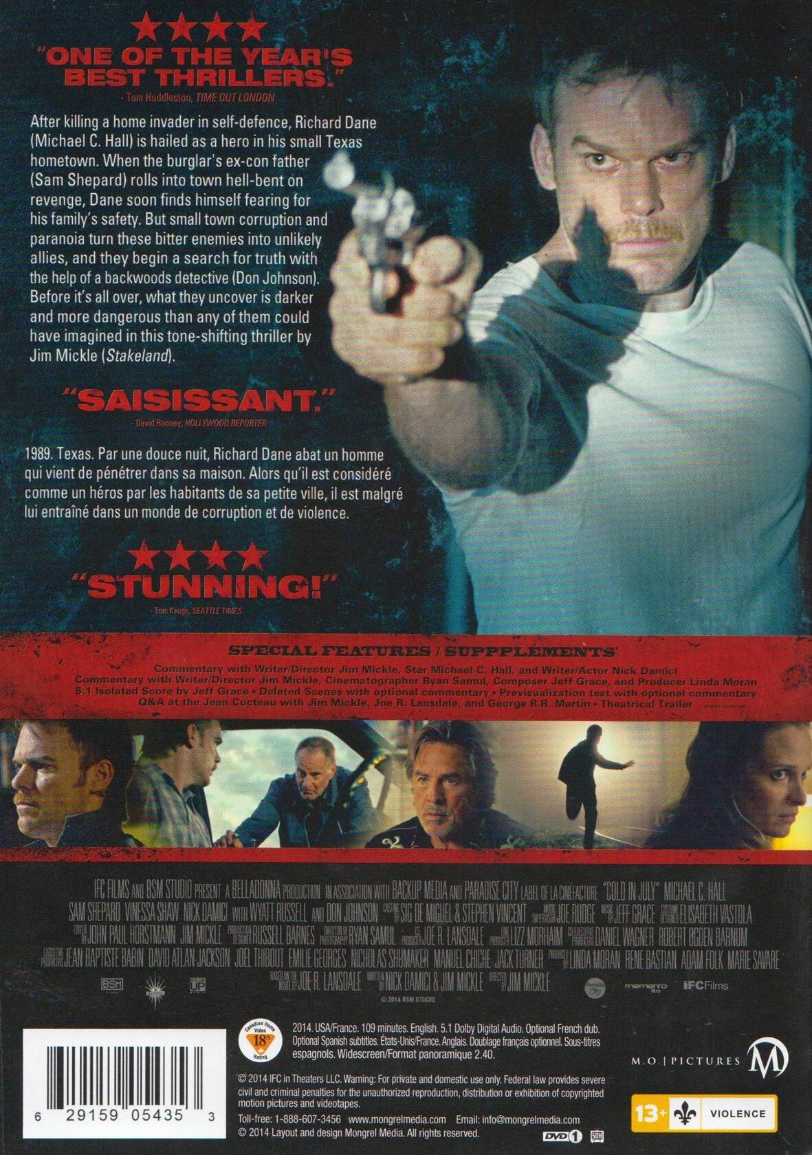 Cold In July [DVD] - Very Good