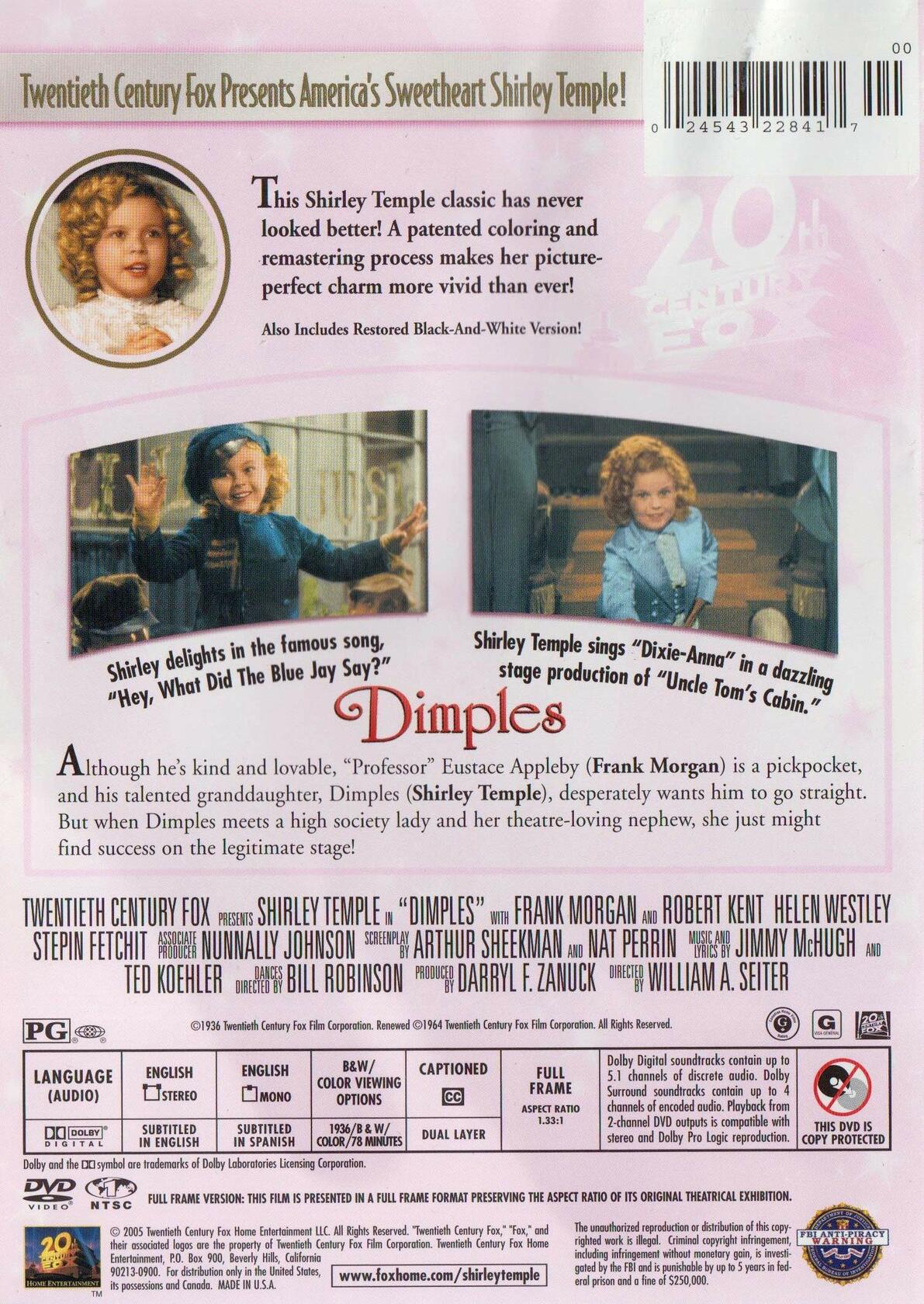 Dimples (Shirley Temple) [DVD] - Very Good