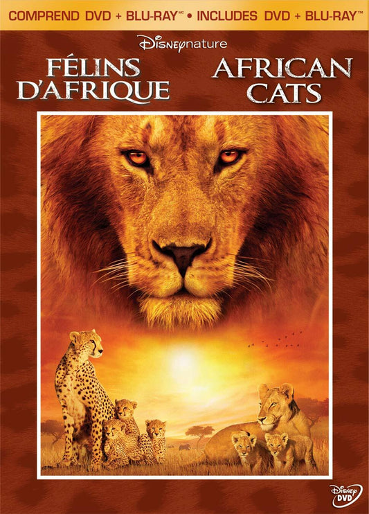Disneynature : Félins d'Afrique / African Cats (Bilingual DVD Combo) [Blu-ray + DVD] (Version française) - Very Good