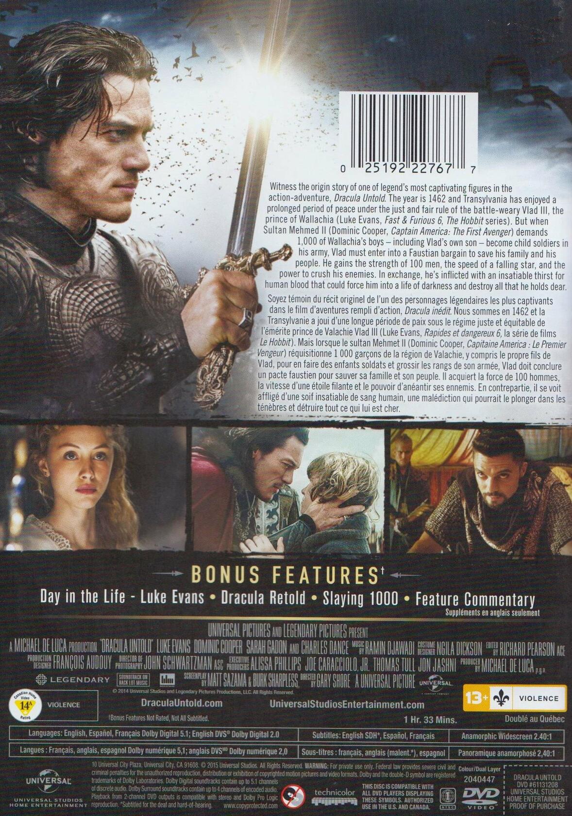 Dracula Untold [DVD] - Very Good