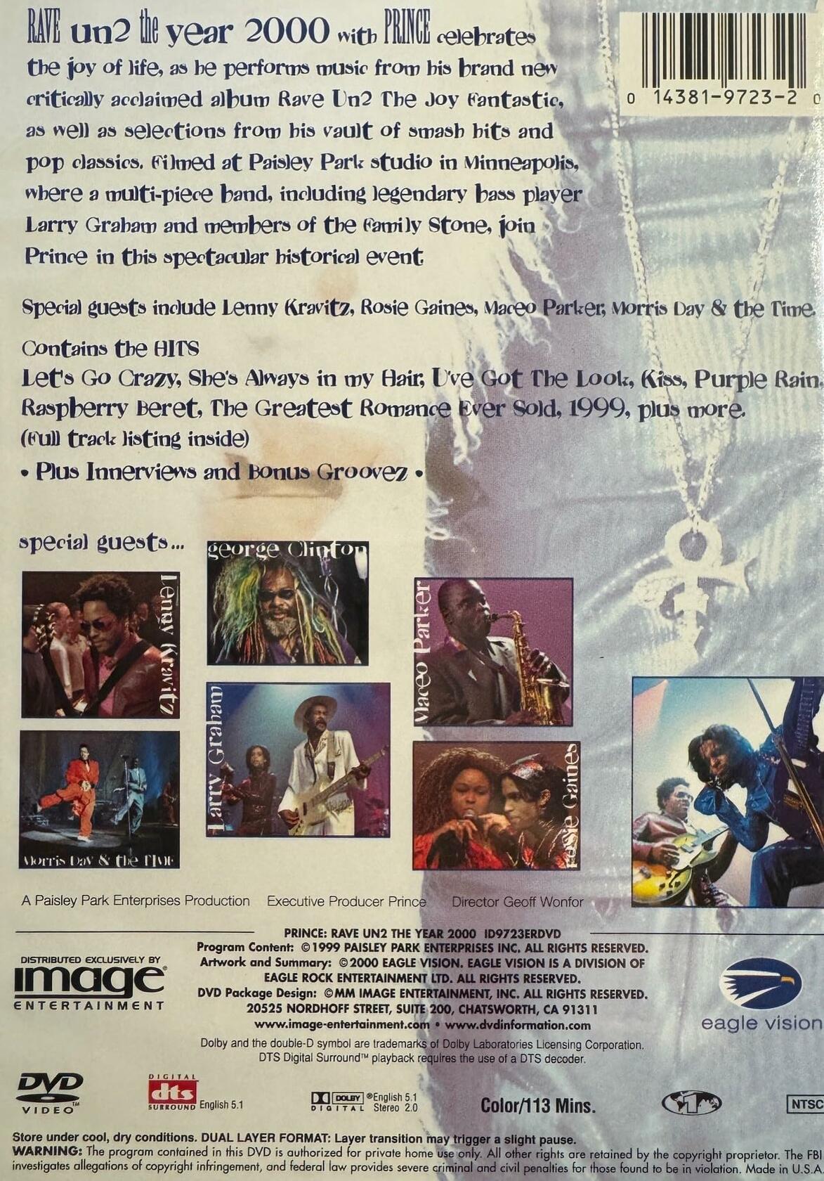 Prince: Rave UN2 The Year 2000 (REGION 1) (NTSC) [DVD] - Very Good