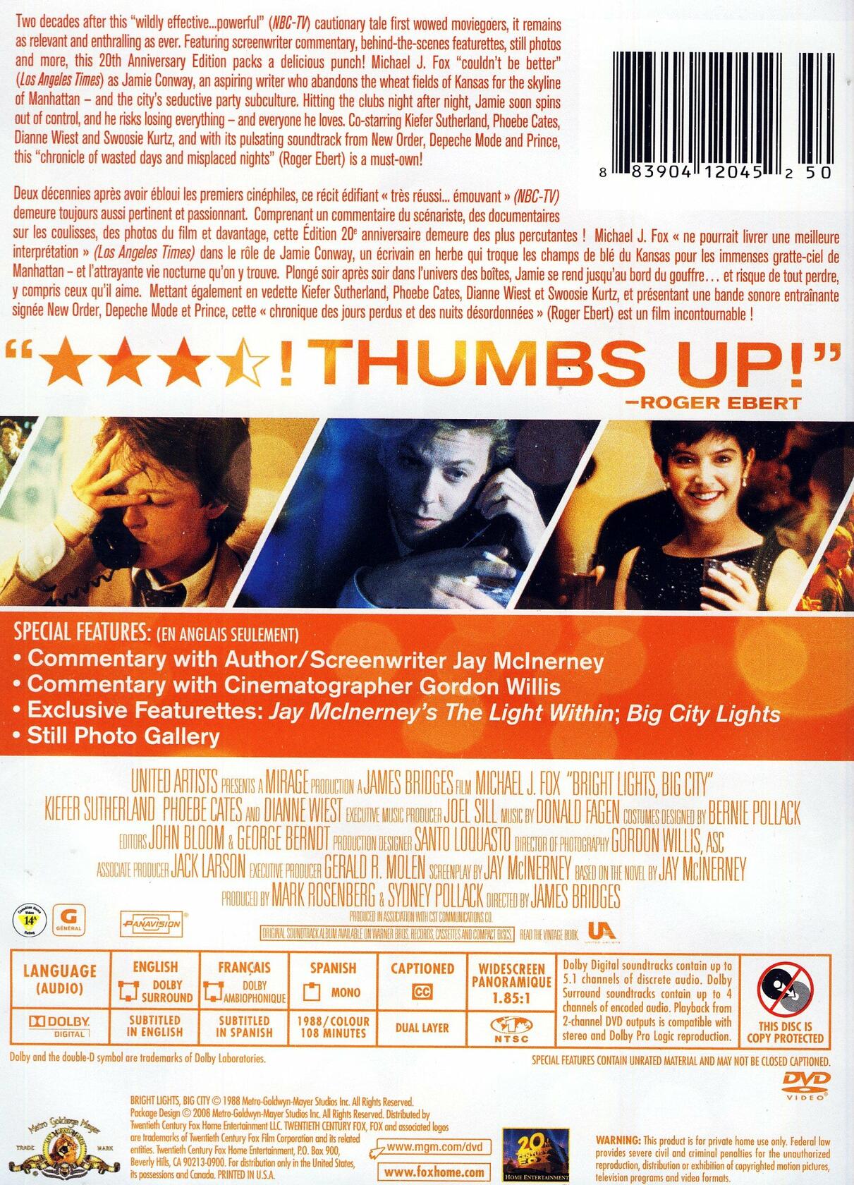 Bright Lights, Big City (Bilingual) [DVD] - Very Good