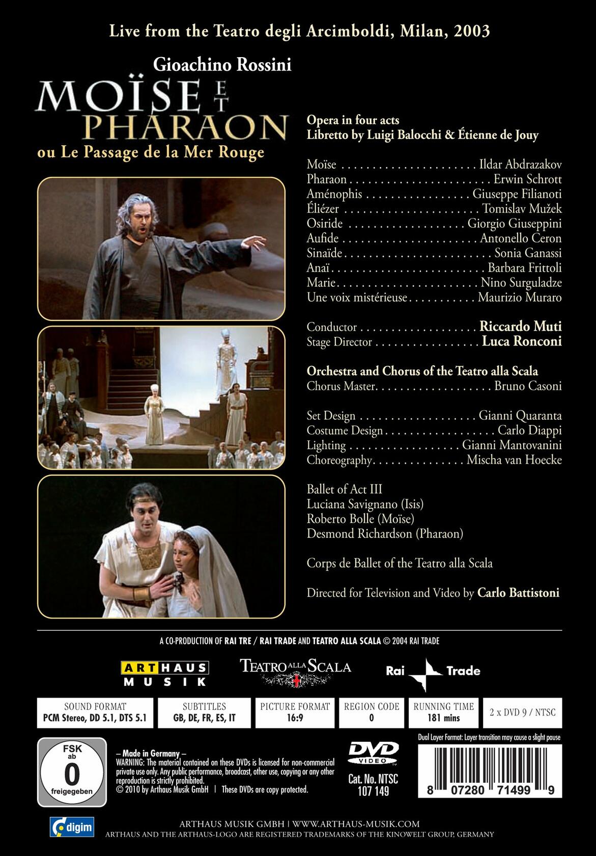 Moise Et Pharaon [Import] [DVD] - Very Good