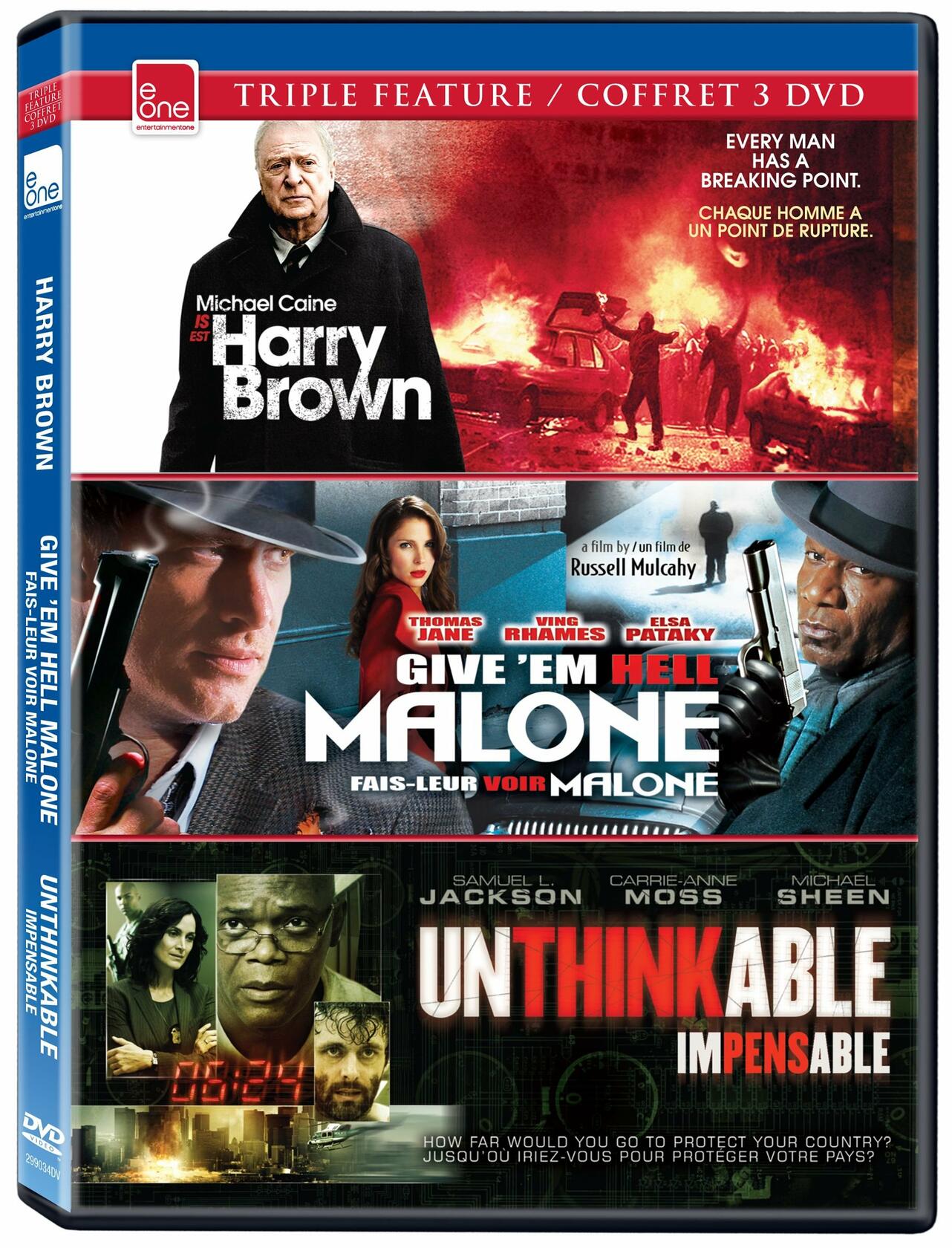Harry Brown / Give Em Hell Malone / Unthinkable (Programme Triple) (Bilingual) [DVD] - Very Good