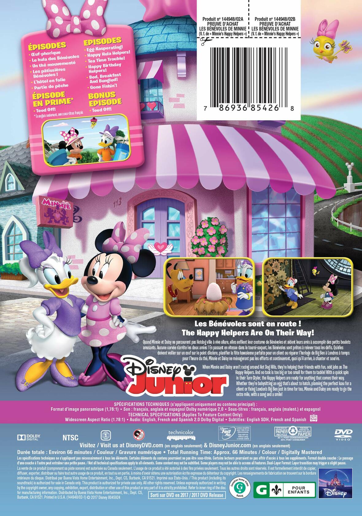 DISNEY MICKEY AND THE ROADSTER RACERS: MINNIE'S HAPPY HELPERS (HOME VIDEO) (Bilingual) [DVD] - Very Good