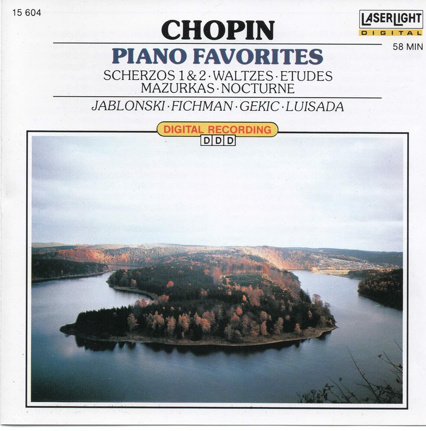 Classical Favorites 1: Chopin Piano Favorites [Audio CD] Chopin; Jablonski; Fichman; Gekic and Luisada - Very Good