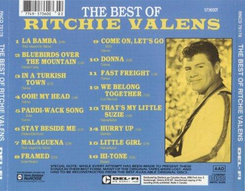 The Best Of Ritchie Valens [Audio CD] RITCHIE VALENS - Very Good