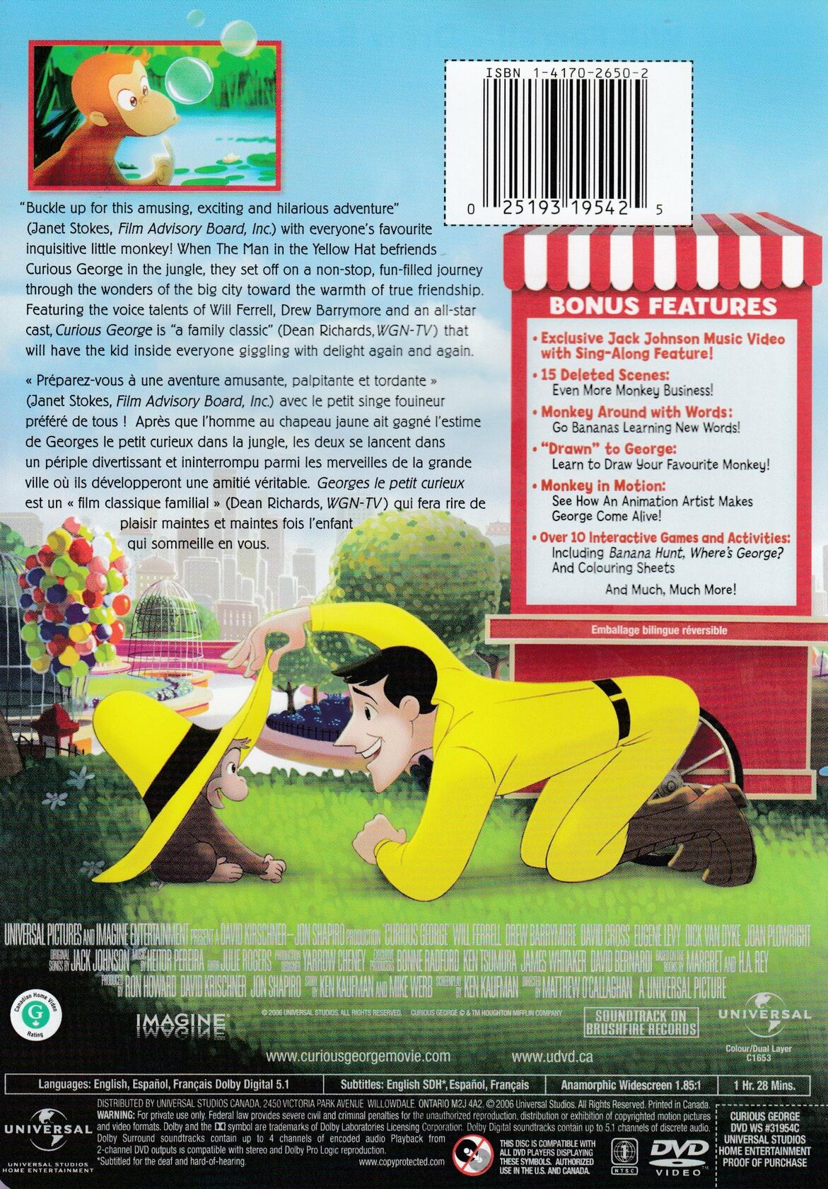 Curious George (Widescreen) [DVD] - Good