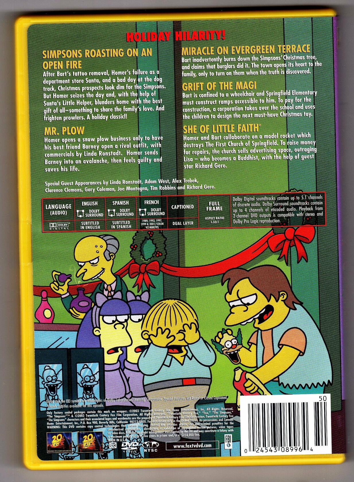 SIMPSONS V1 CHRISTMAS [DVD] - Good