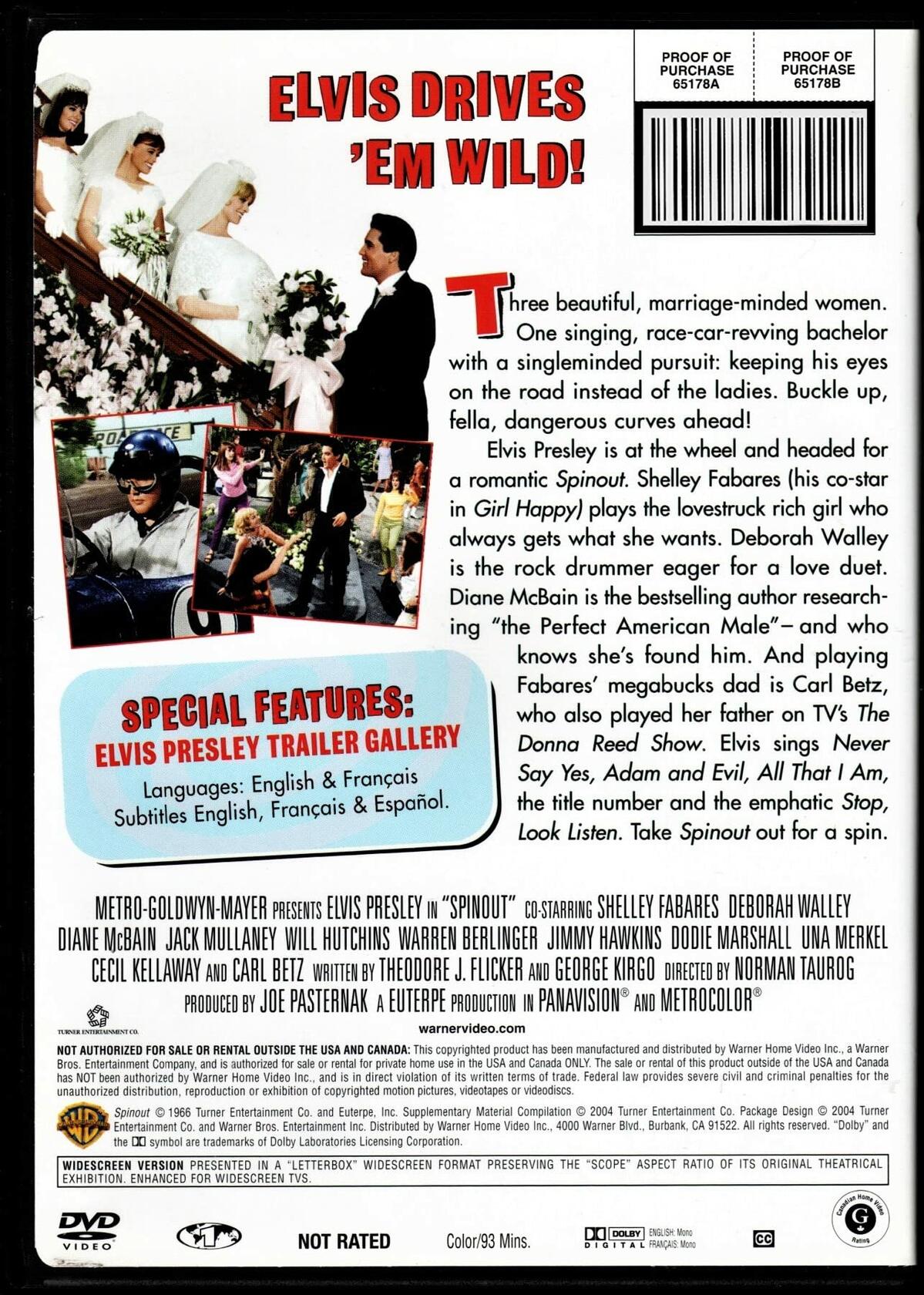 Le Tombeur de ces Demoiselles - Spinout (English/French) 1966 (Widescreen) [DVD]
