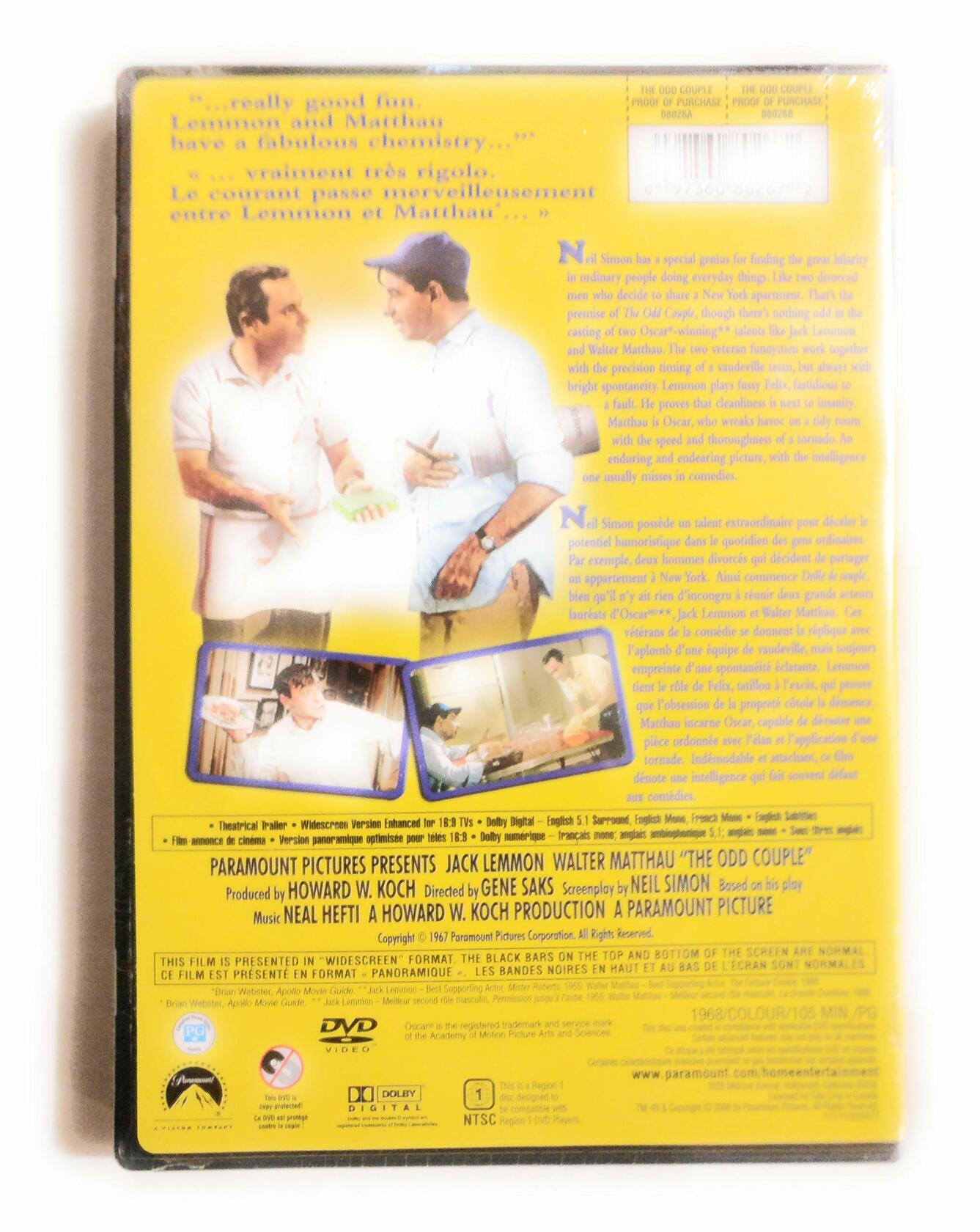The Odd Couple [DVD] - Good