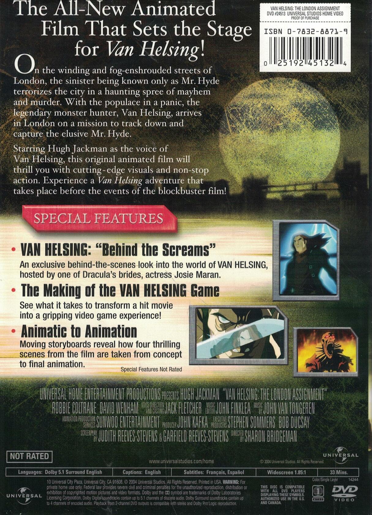 Van Helsing: The London Assignment [DVD] - Very Good