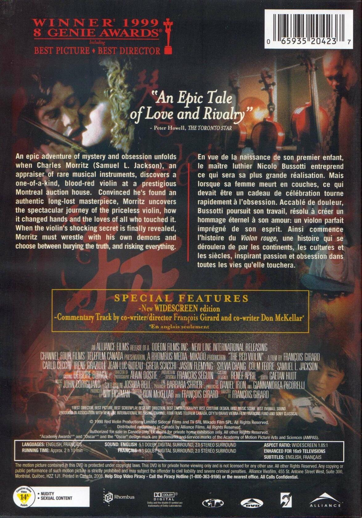 The Red Violin (Special Edition) [DVD] - Very Good