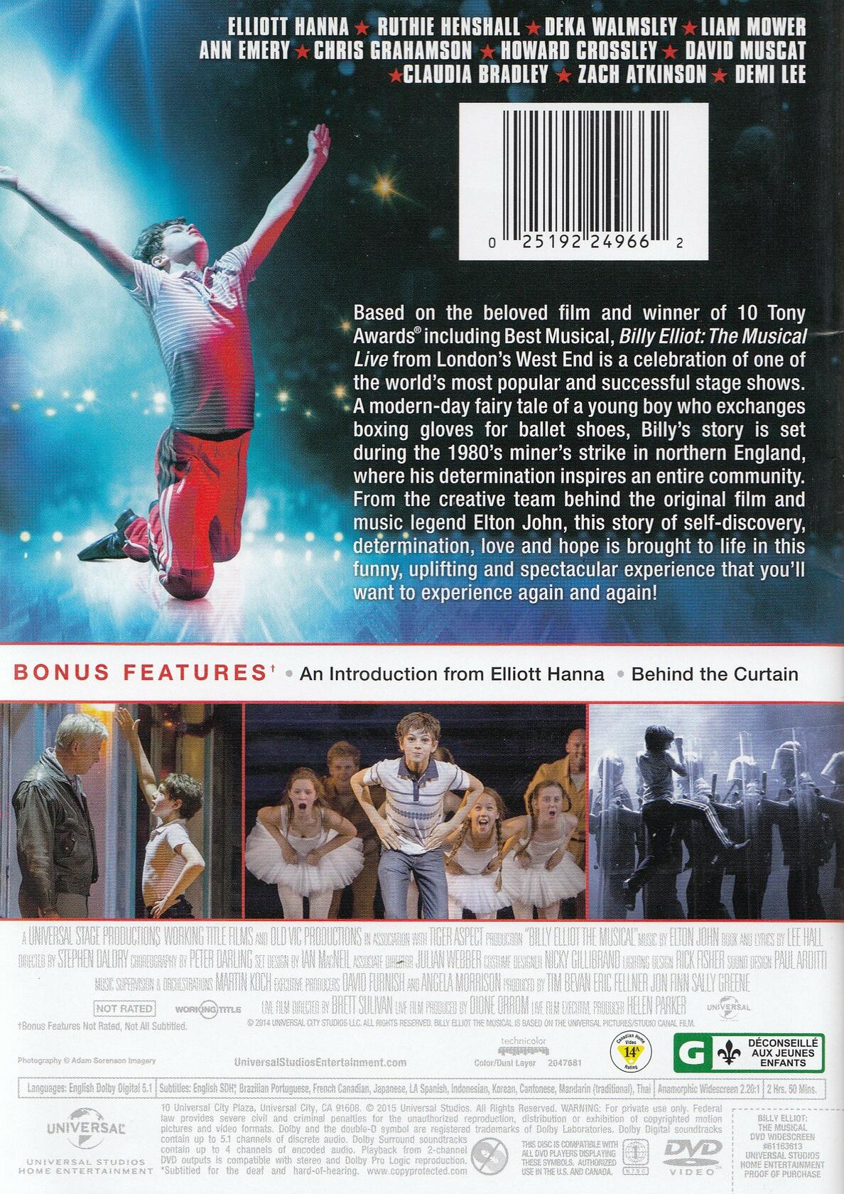 Billy Elliot the Musical: Live [DVD] - Very Good