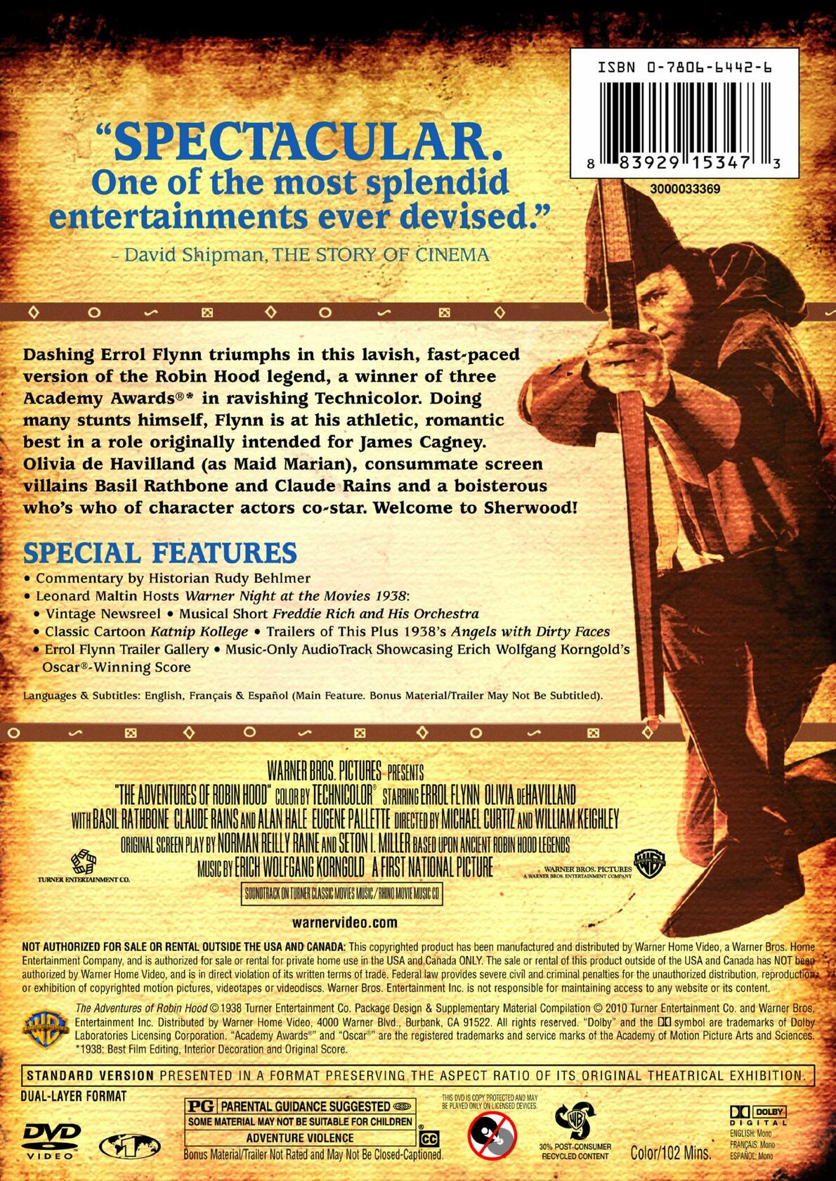 The Adventures of Robin Hood [DVD] - Good