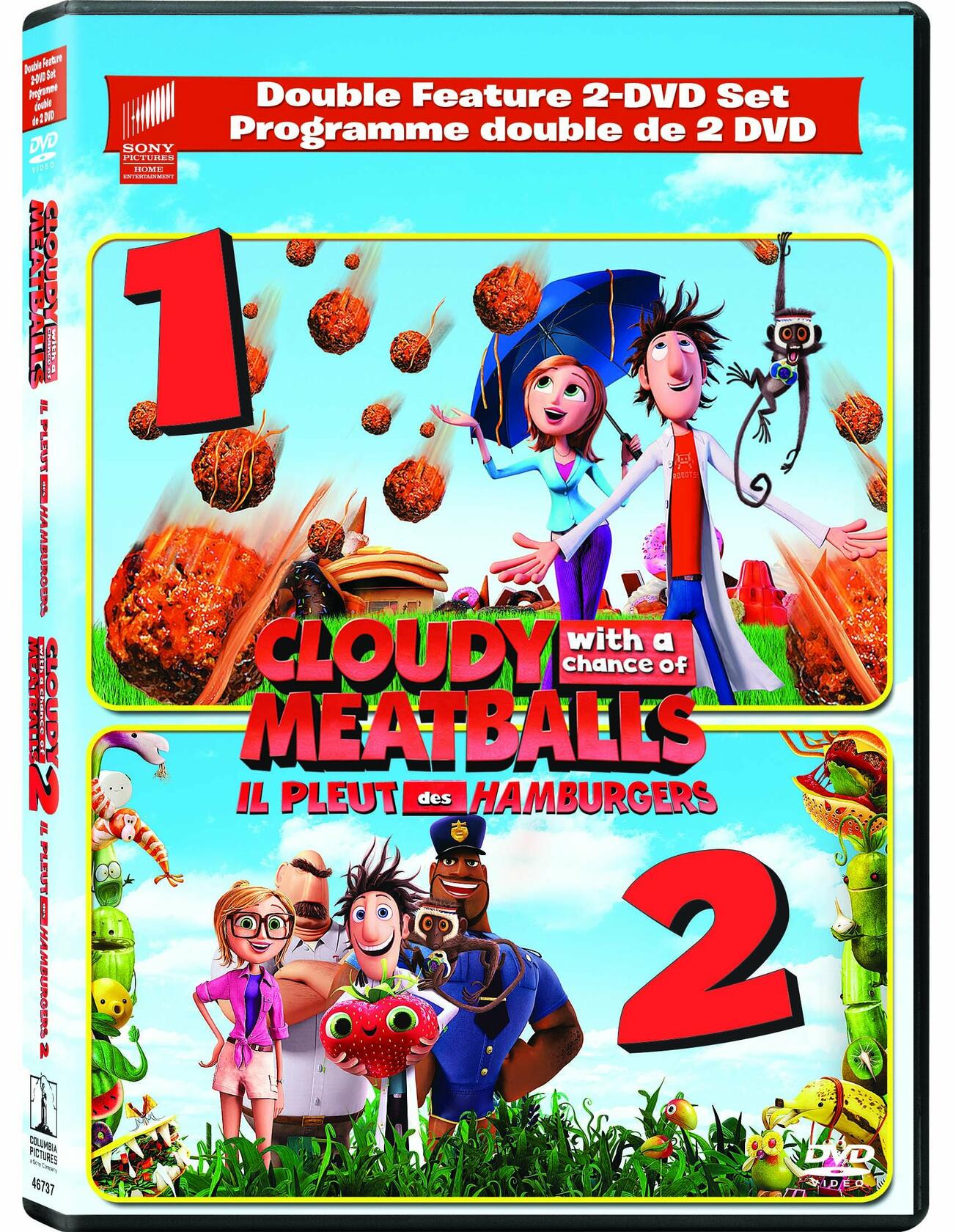 Cloudy with a Chance of Meatballs / Cloudy with a Chance of Meatballs 2 (2 Discs) (Multi Feature) Bilingual [DVD] - Very Good