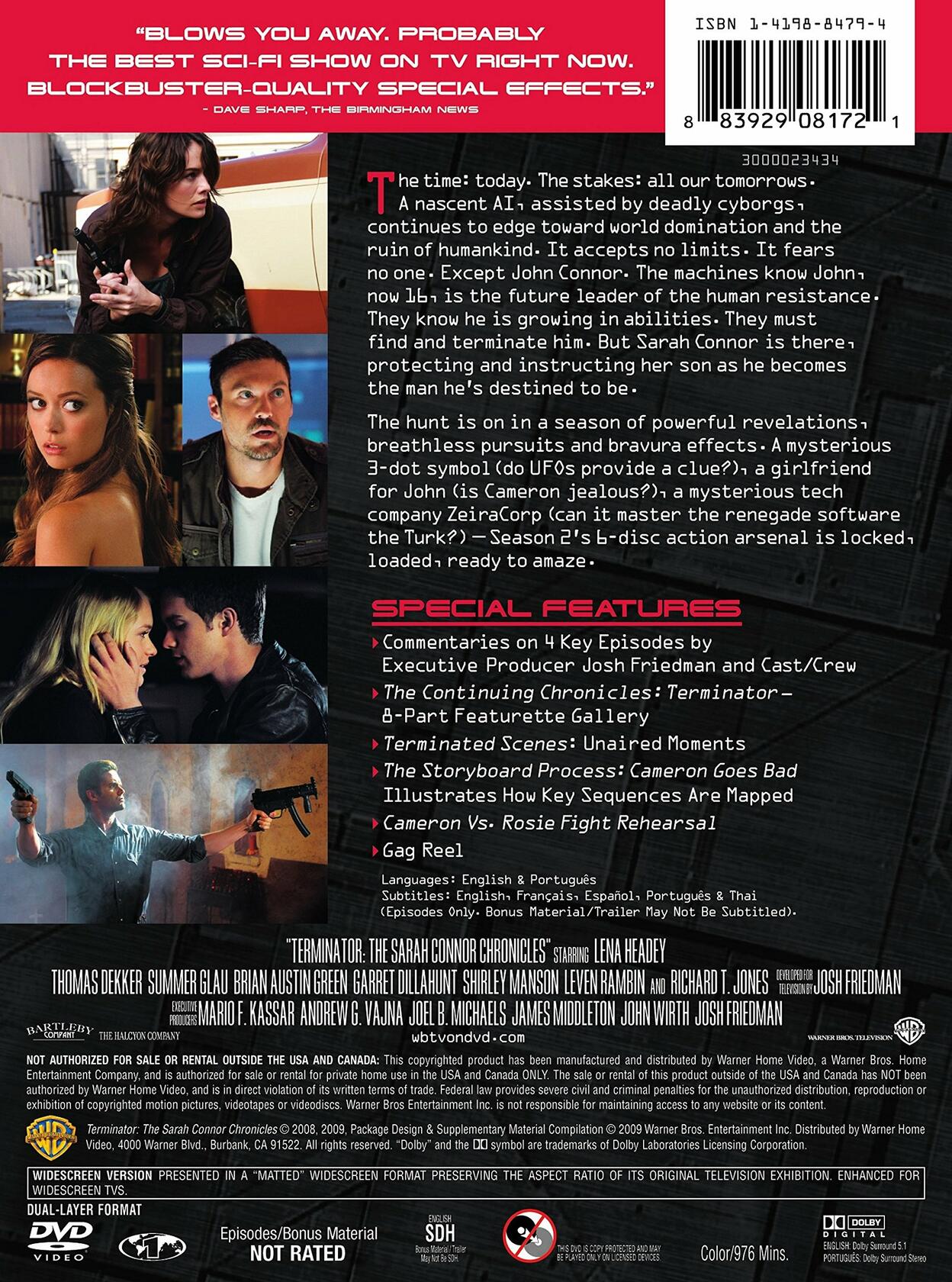 Terminator: The Sarah Connor Chronicles: The Complete Second Season [DVD] - Very Good