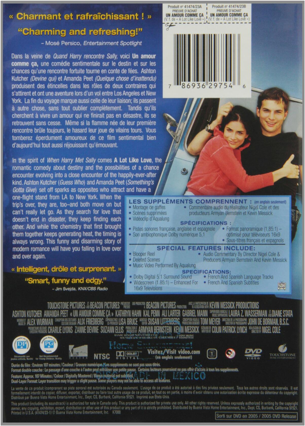 A Lot Like Love (Bilingual) [DVD] - Good
