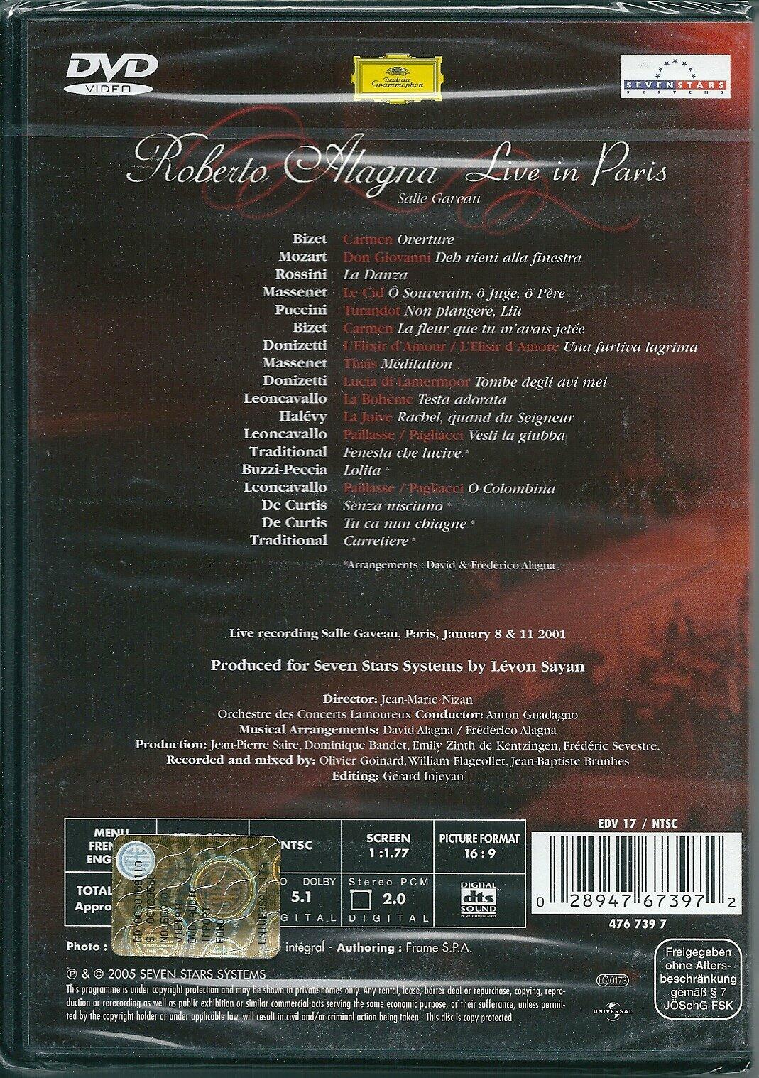 Roberto Alagna: Live In Paris [DVD] - Very Good