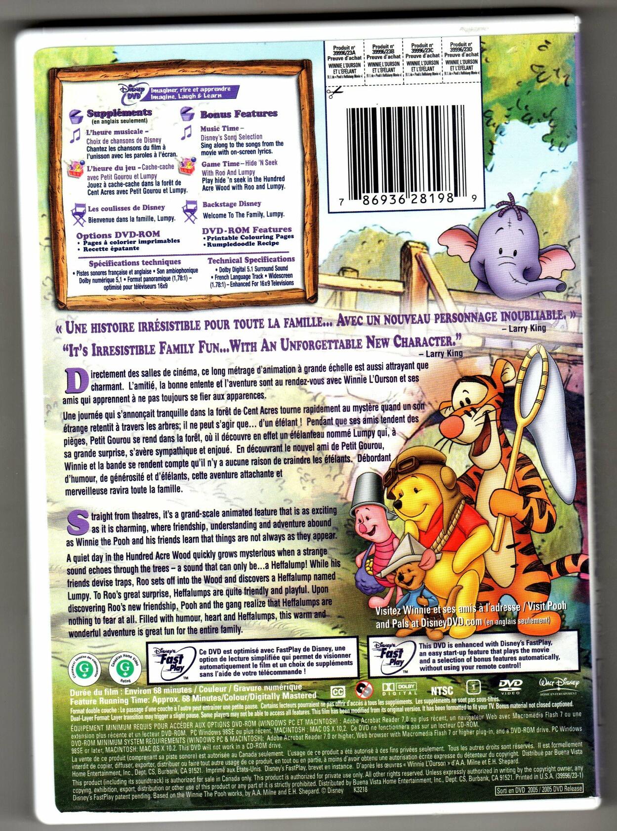 Winnie The Pooh: Poohs Heffalump Movie [DVD] - Good