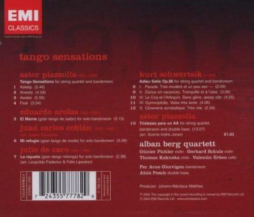 Tango Sensations [Audio CD] Piazzolla / Berg/ Alban Quartet; Piazzolla; Berg, Alban Quartet and Alban Berg Quartet - Very Good