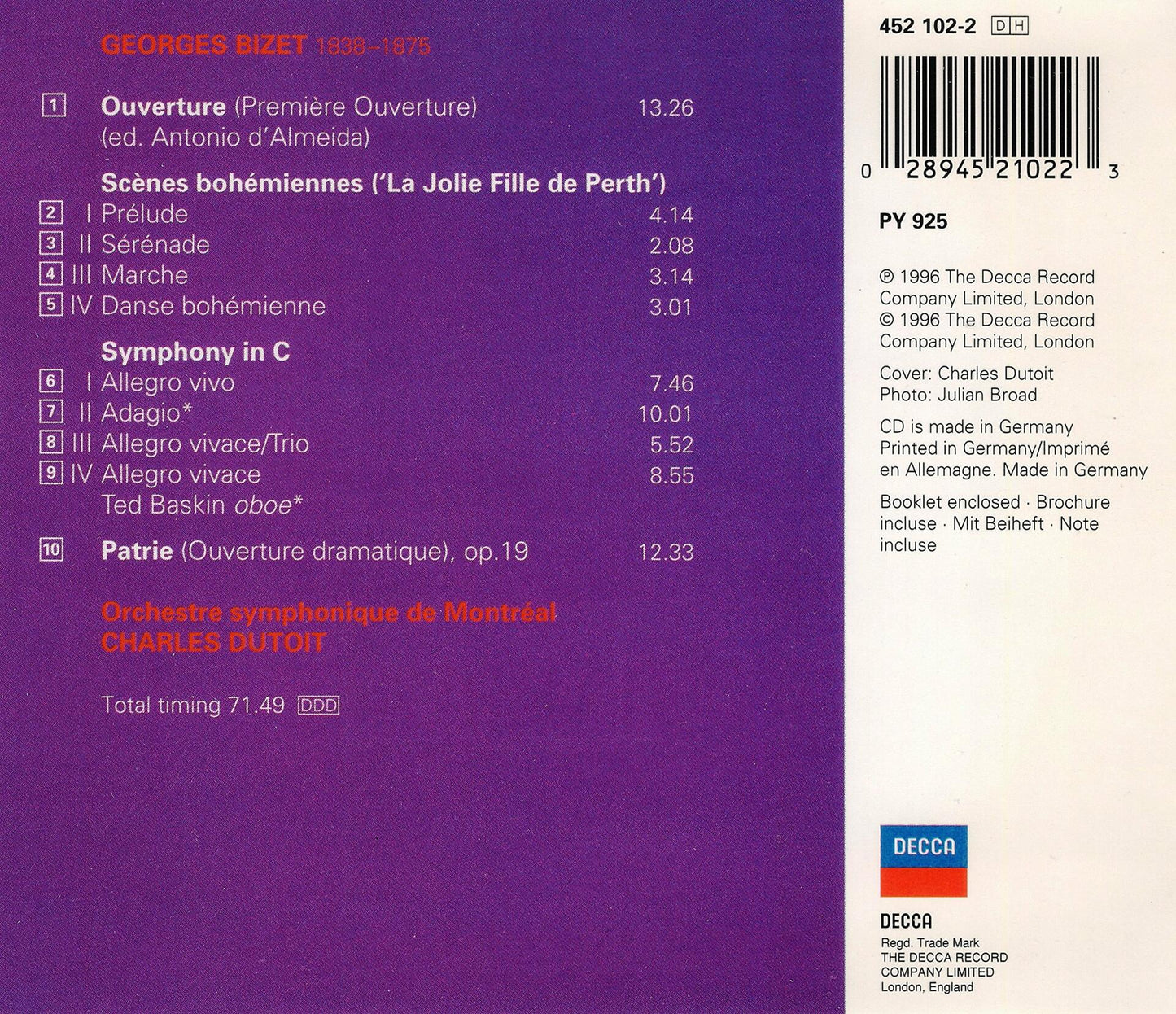 Sym in C, La Jolie Fille [Audio CD]