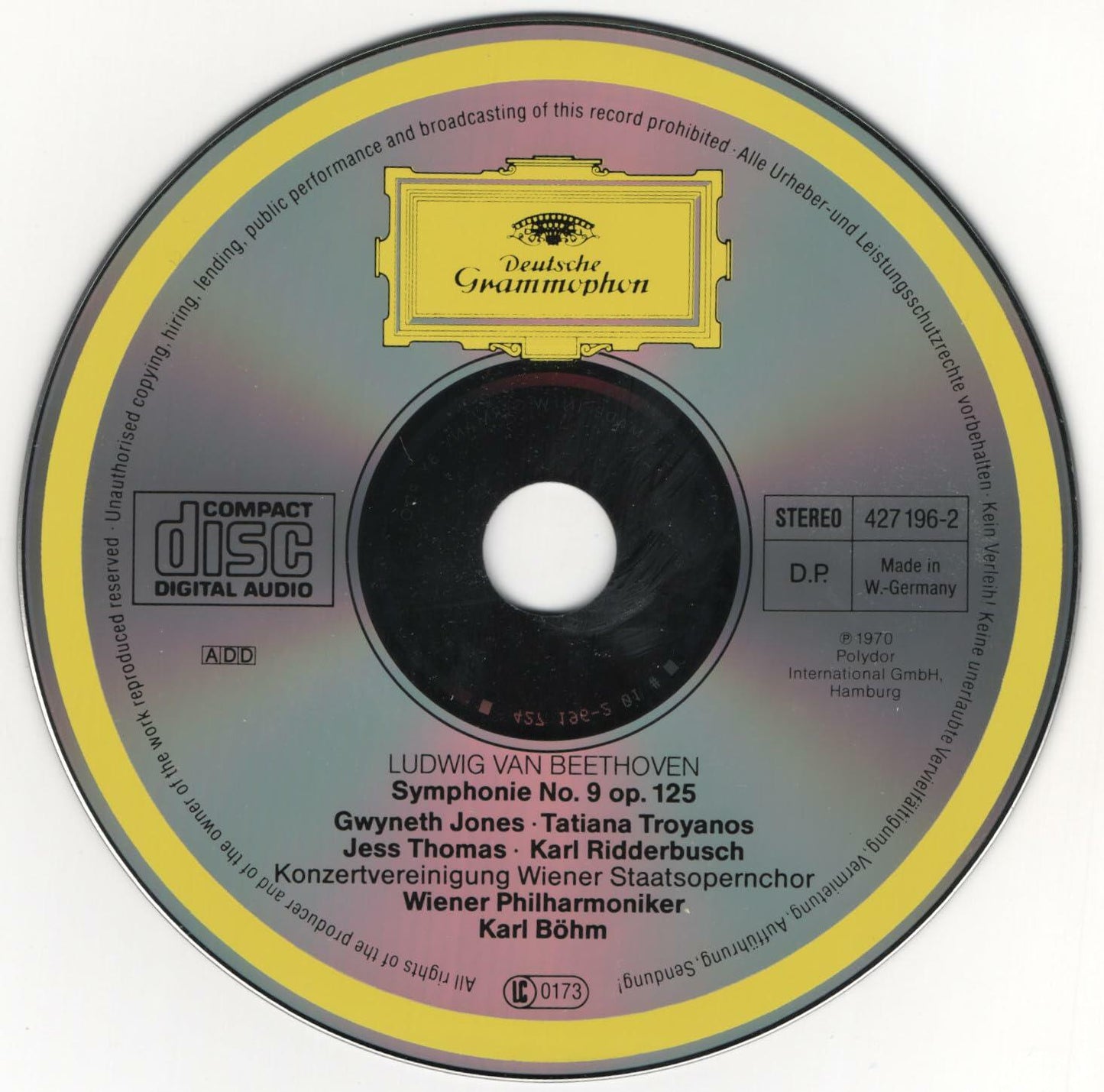 Symphony 9 " Choral " [Audio CD] Beethoven and Bohm - Very Good
