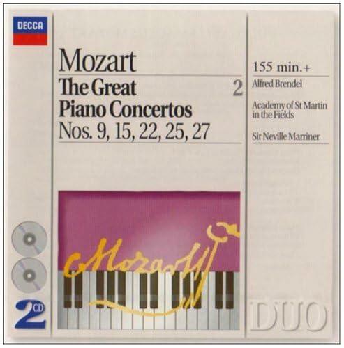The Great Piano Concertos Vol 2: Piano Concerto 9, 15, 22, 25, 27 [Audio CD] Mozart, Wolfgang Amadeus; Academy of St. Martin-in-the-Fields; Brendel, Alfred and Sir Neville Marriner - Very Good