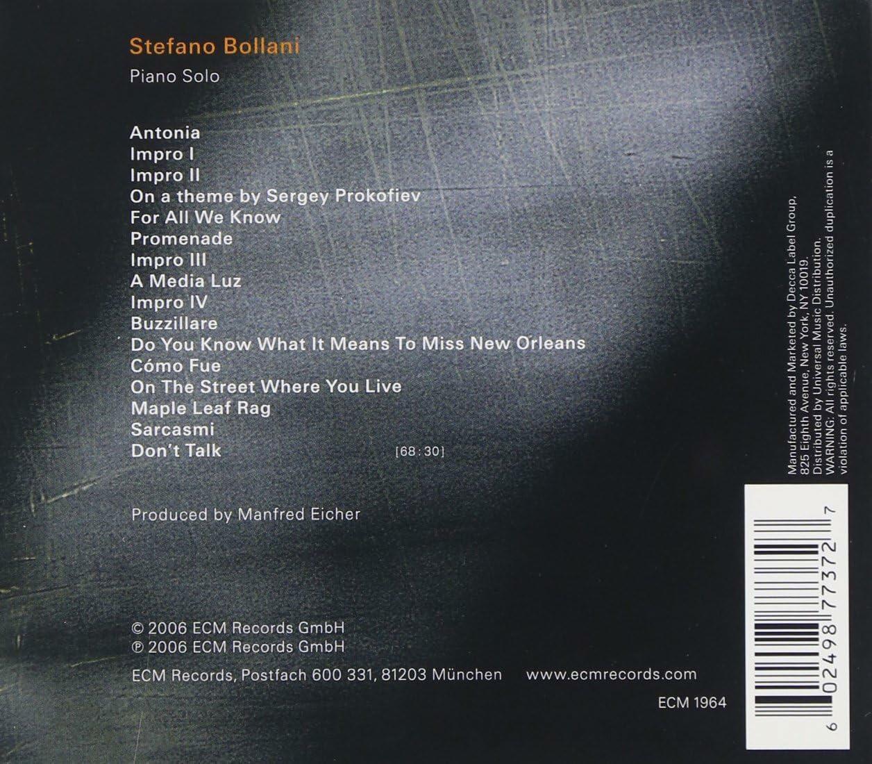 Piano Solo [Audio CD] BOLLANI,STEFANO - Very Good