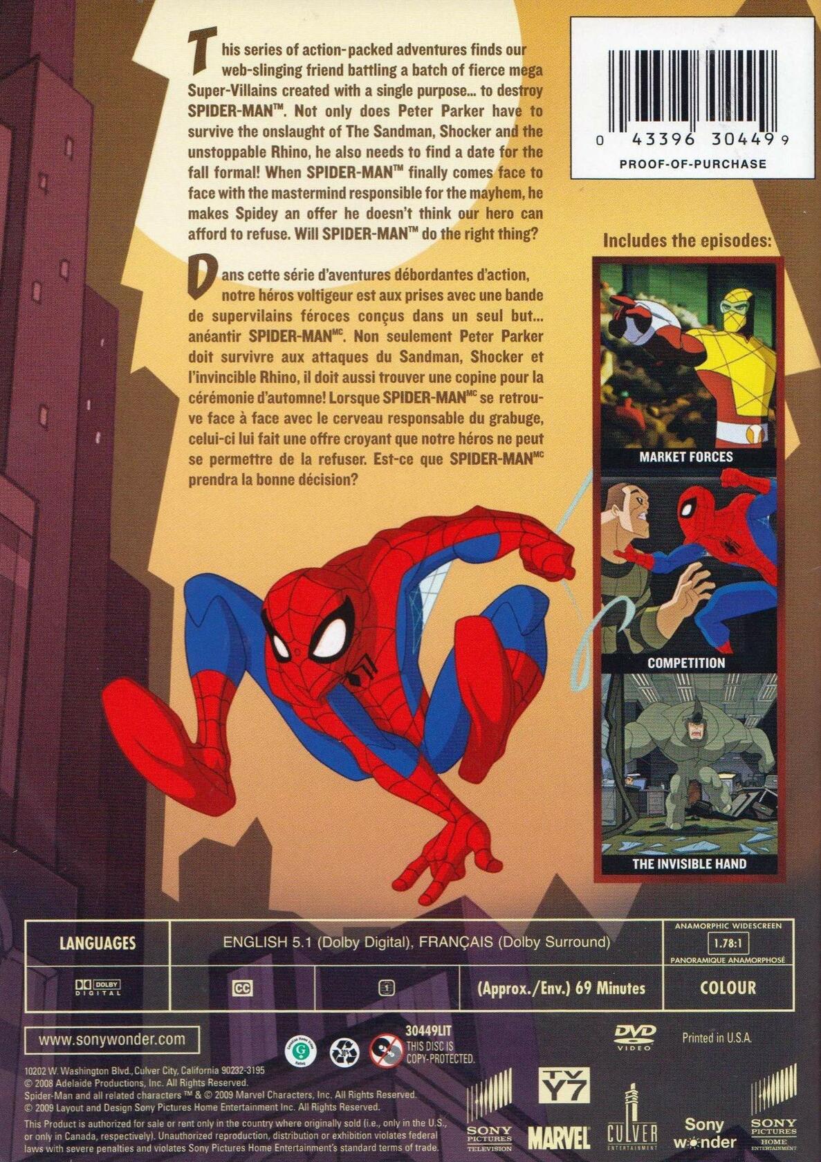 The Spectacular Spider-Man: Volume 2 Bilingual [DVD] - Very Good