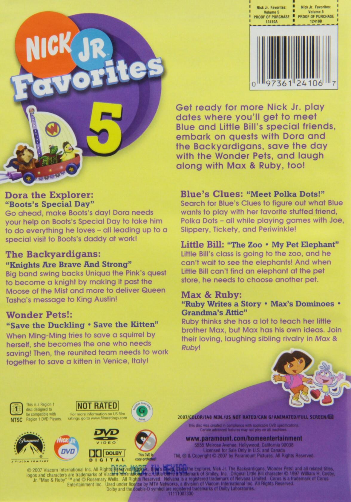 Nick Jr. V5 Favorites [DVD] - Good