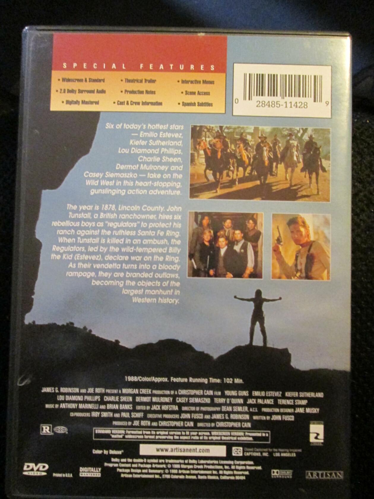 Young Guns (Widescreen/Full Screen) [DVD] - Very Good
