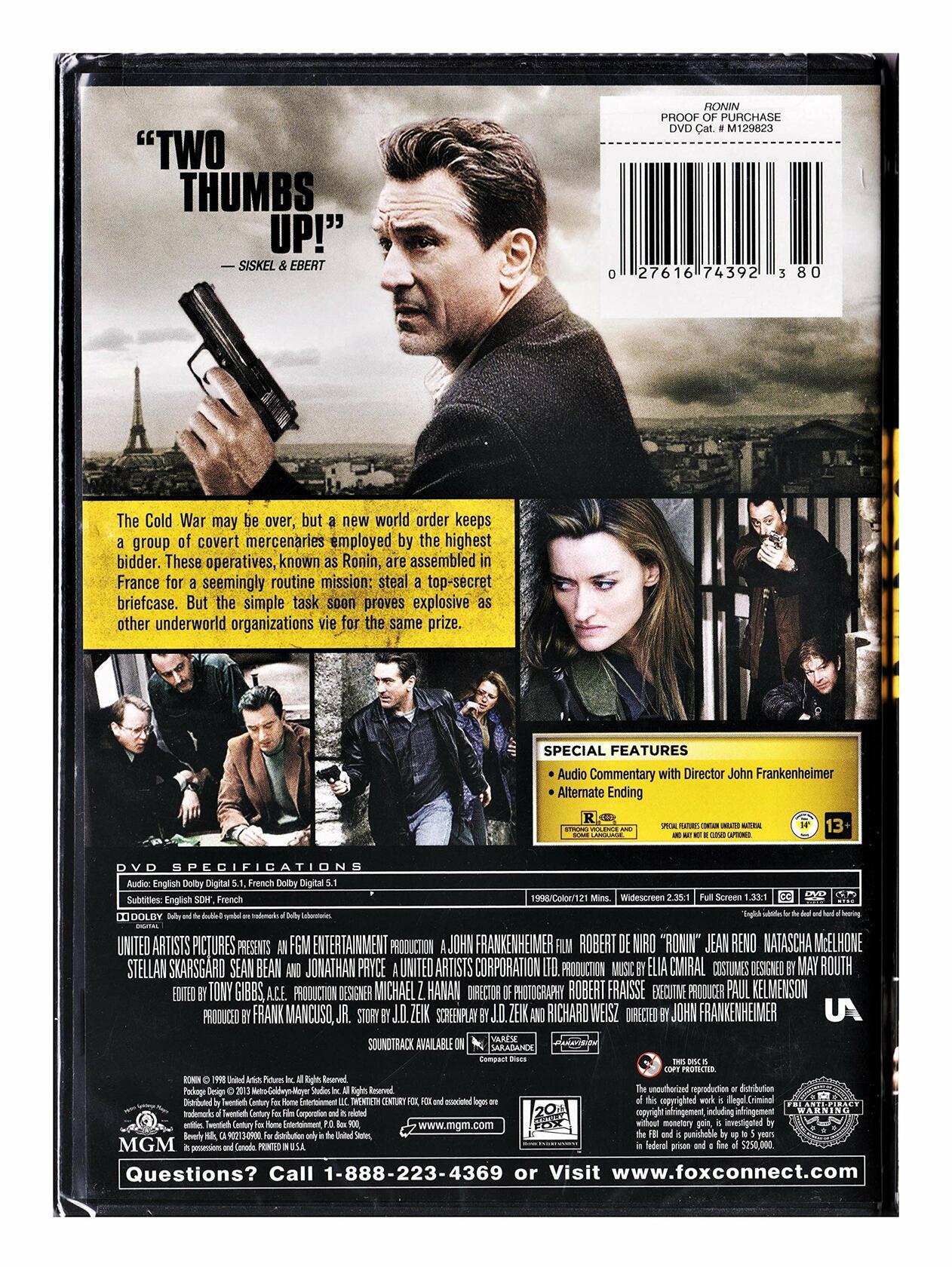 Ronin (Widescreen/Full Screen) [DVD] - Very Good