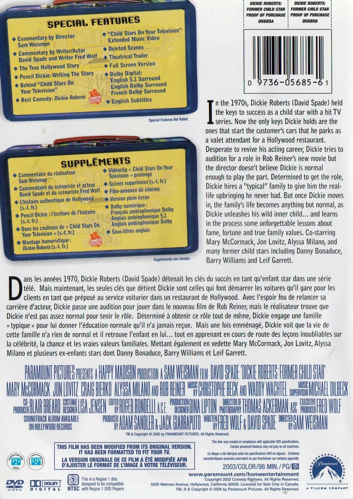 Dickie Roberts: Former Child Star (Full Screen) (Bilingual) [DVD] - Very Good