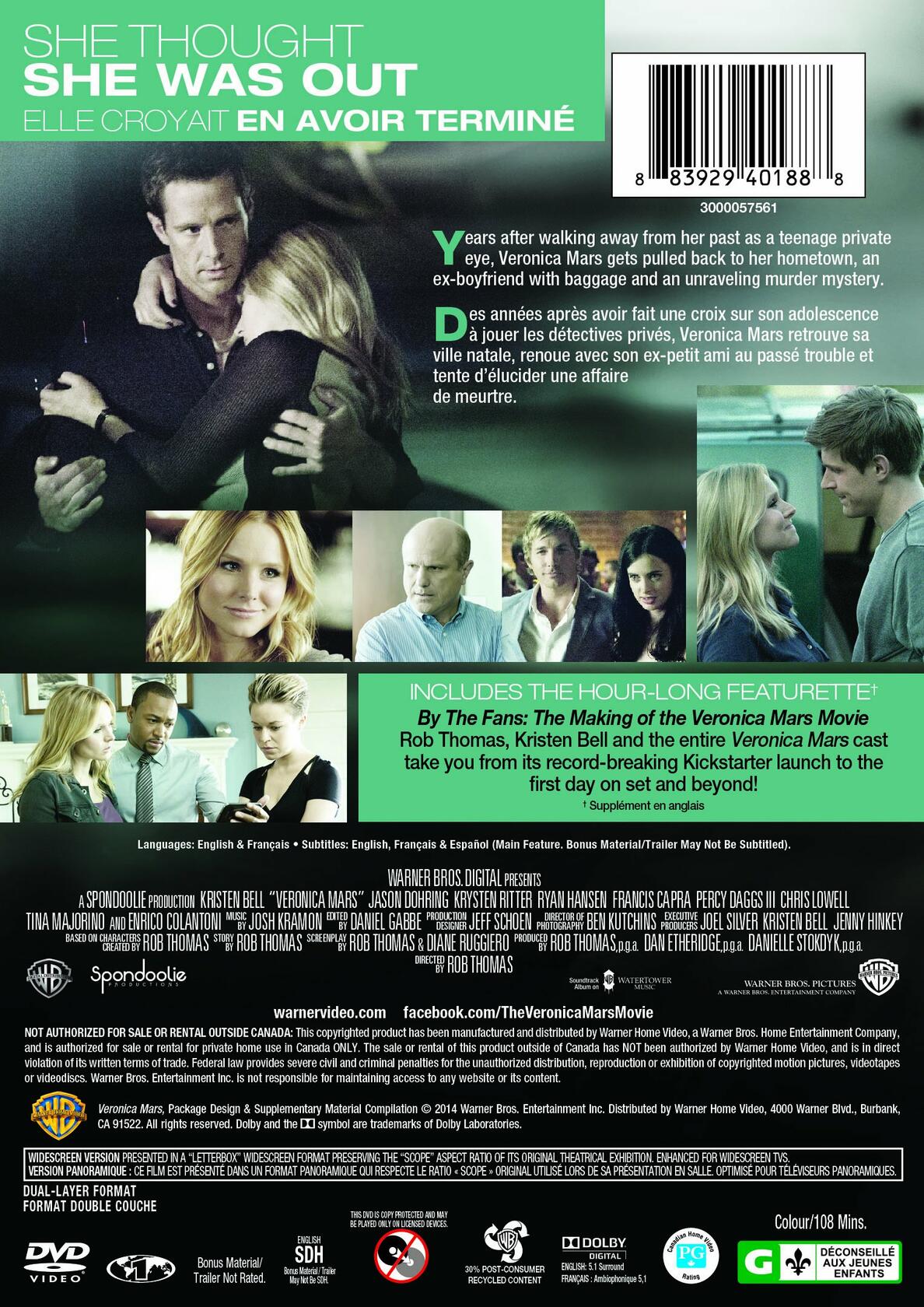 Veronica Mars Movie [DVD + Digital Copy] [DVD] - Very Good