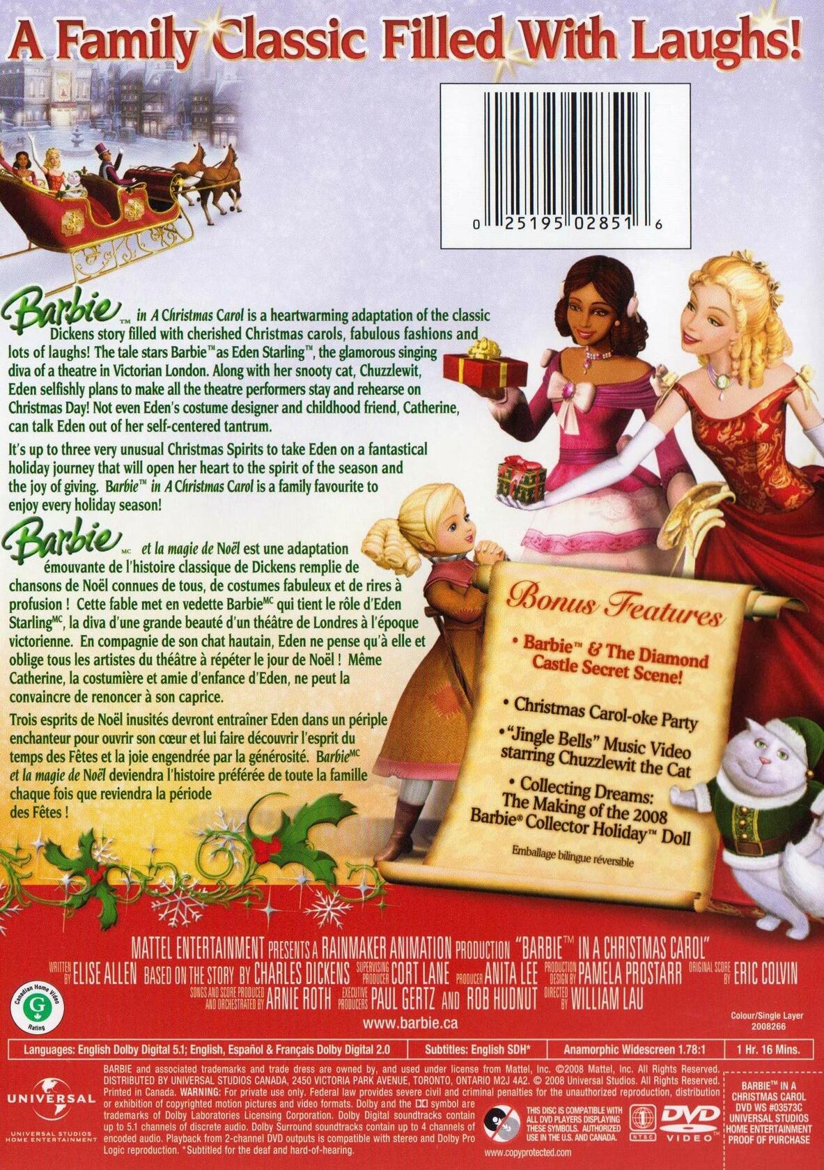 Barbie in a Christmas Carol [DVD] - Very Good