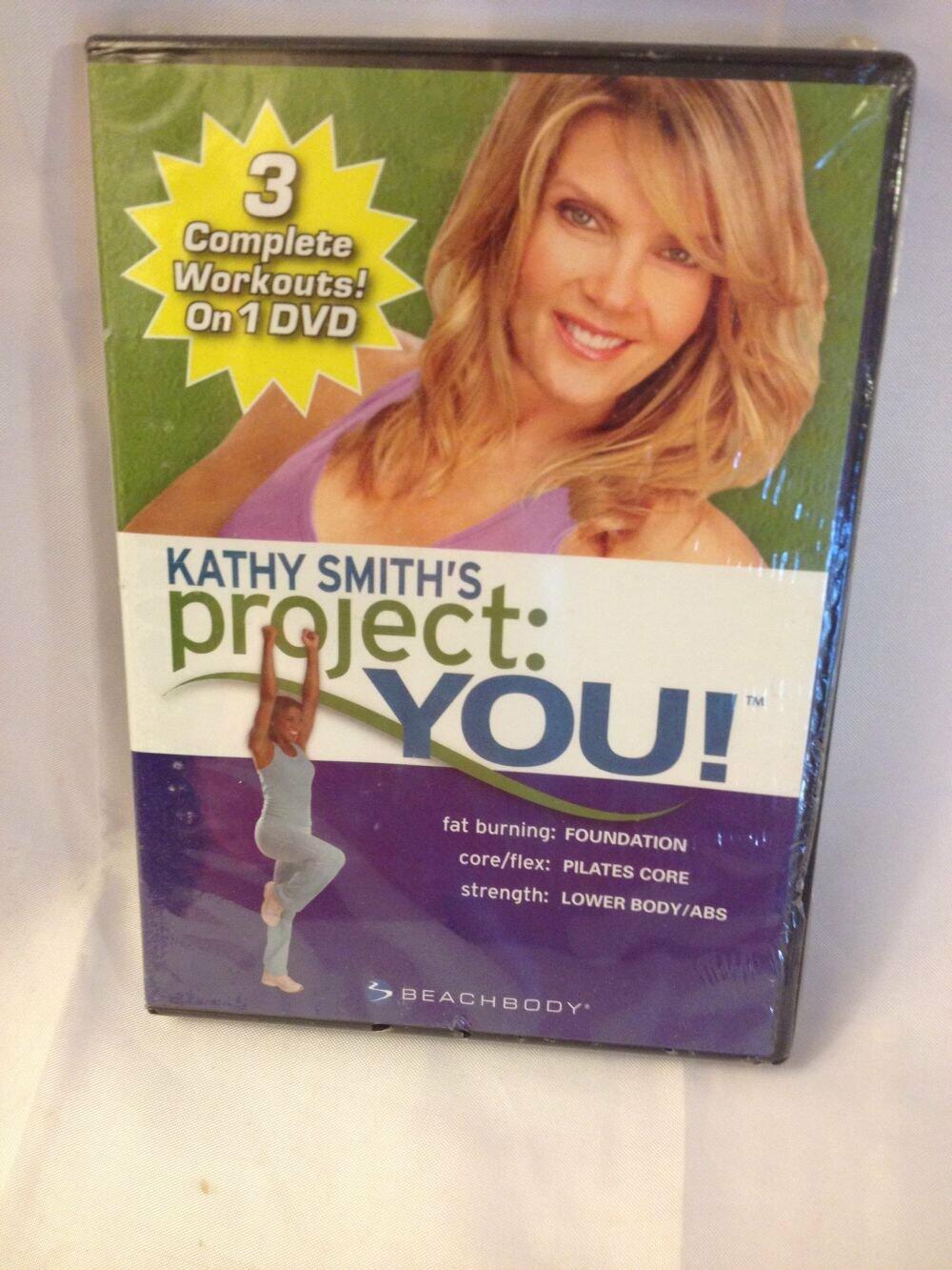 KATHY SMITH PROJECT YOU FAT BURNING FOUNDATION CORE FLEX PILATES CORE STRENGHT LOWER BODY ABS 3 WORKOUTS ON 1 DVD BEACHBODY [DVD] - Very Good