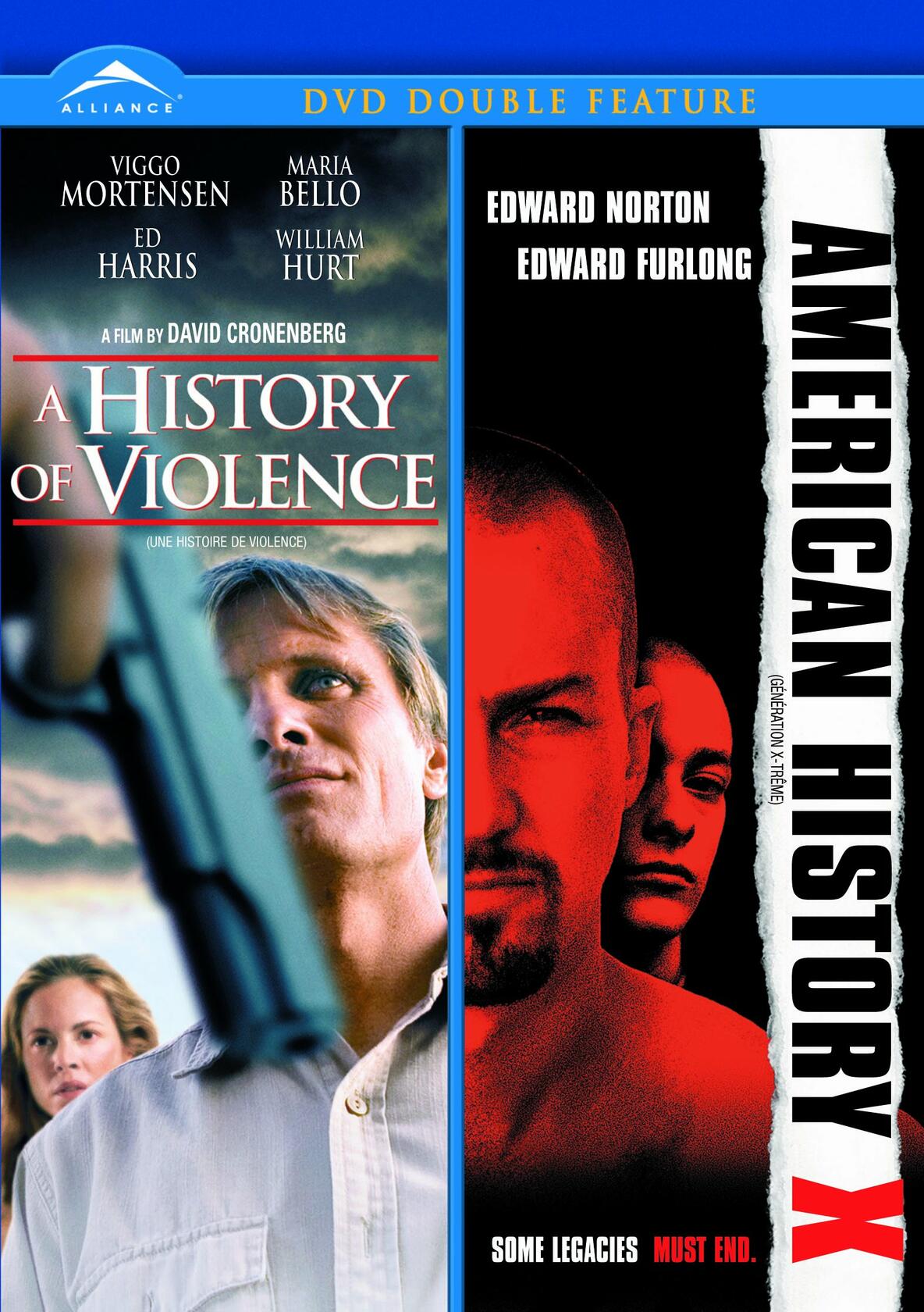 A History of Violence / American History X (Double Feature) [DVD] - Very Good
