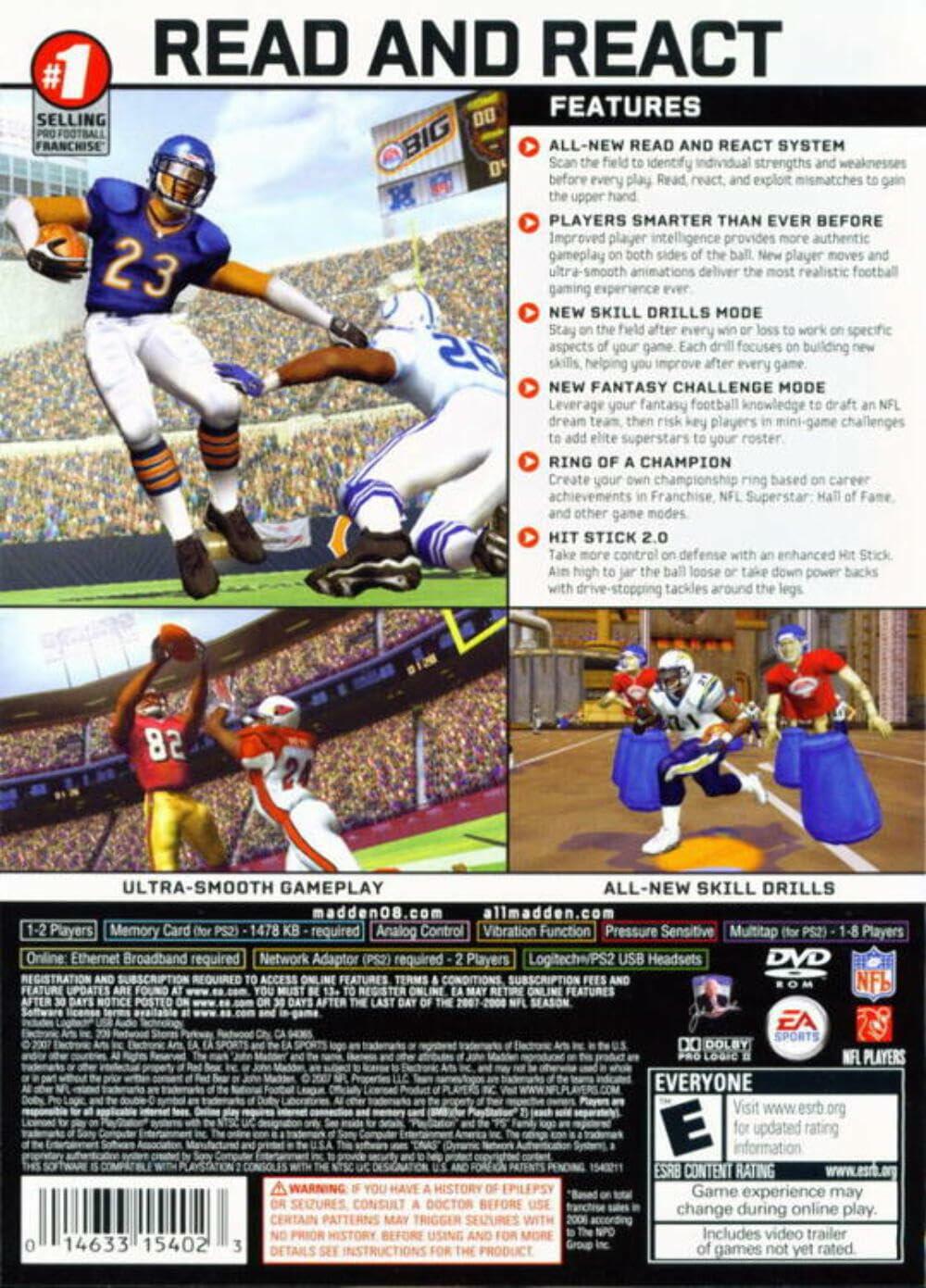 Madden NFL 08 - PlayStation 2 [video game] - Very Good