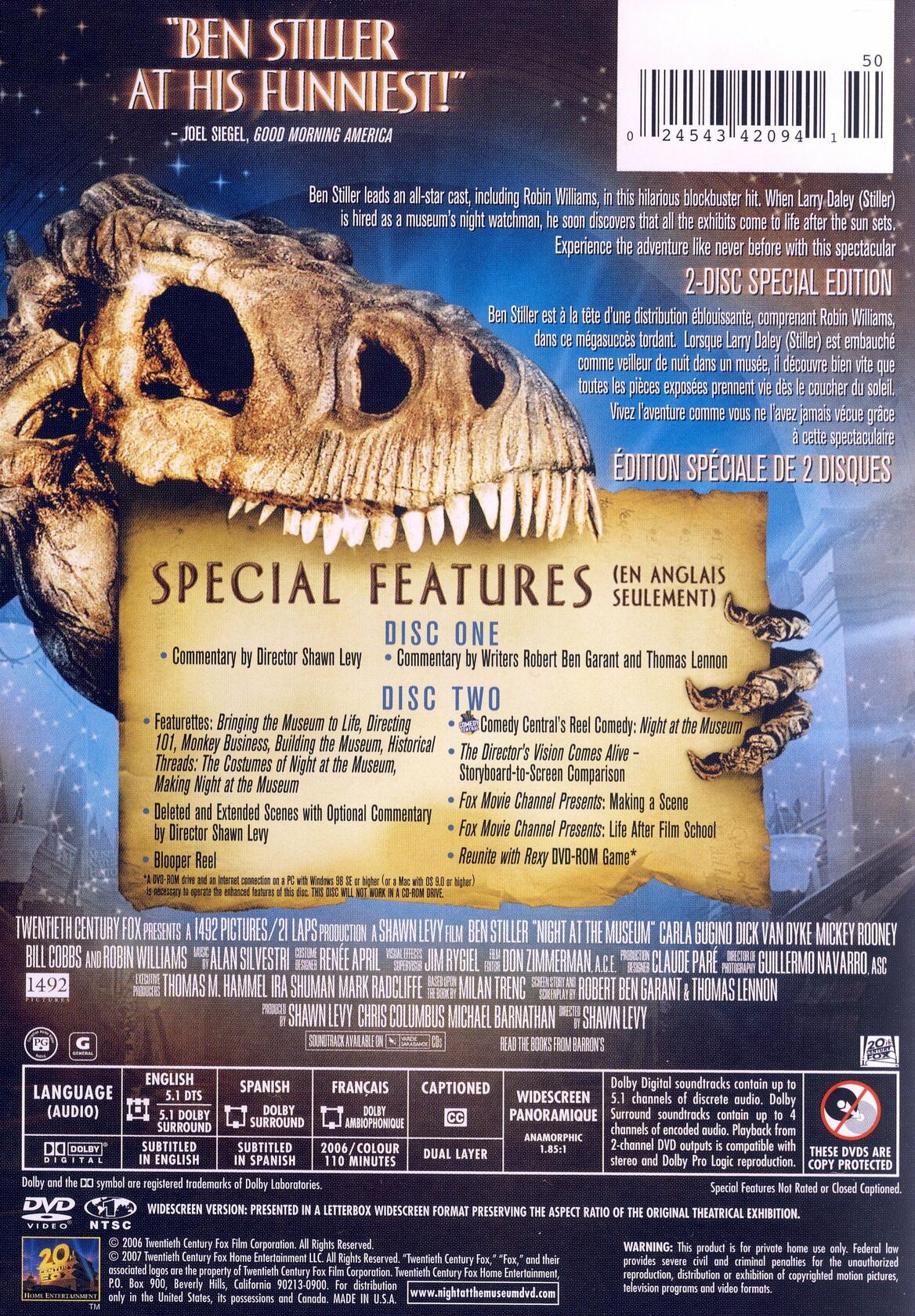 Night at the Museum (2-Disc Widescreen Edition) [DVD] - Very Good