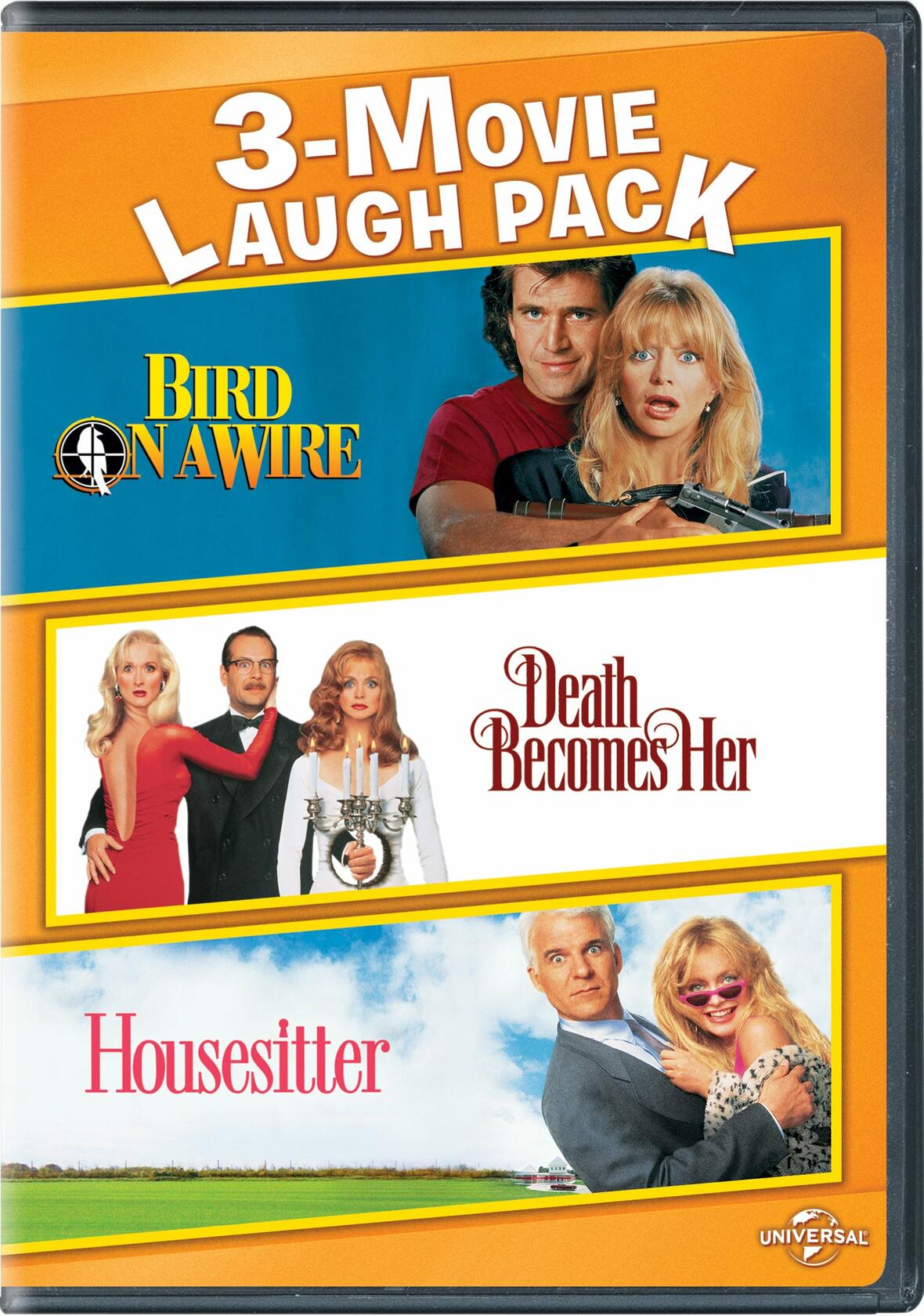 Goldie Hawn 3-Movie Laugh Pack: Bird on a Wire / Death Becomes Her / Housesitter [DVD] - Very Good